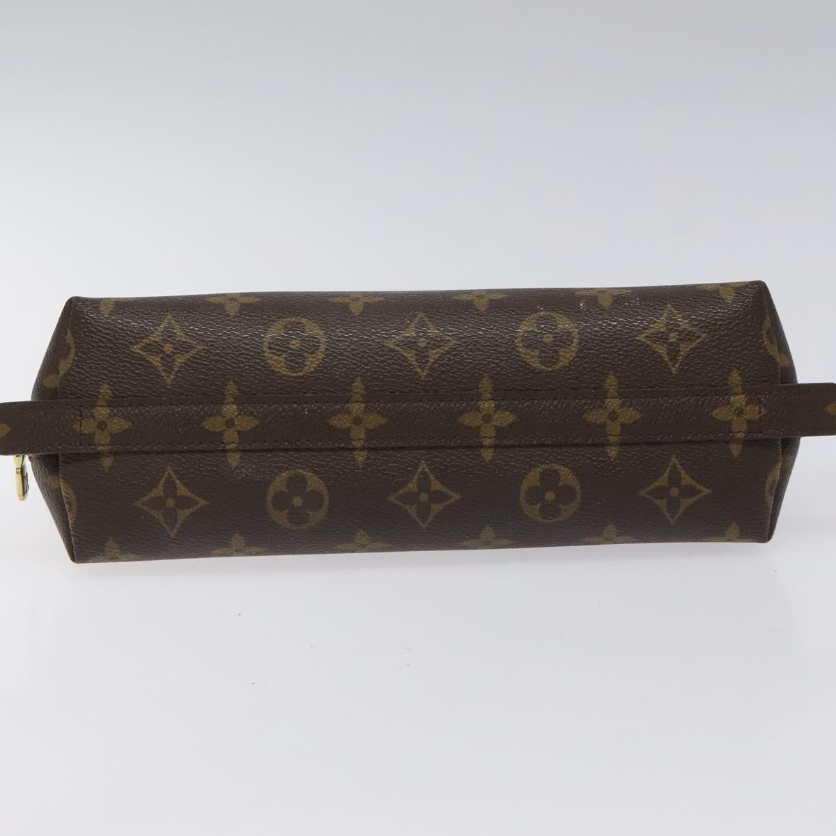 LOUIS VUITTON Monogram Trousse Demi Ronde Cosmetic Pouch M47520 LV Auth KD207