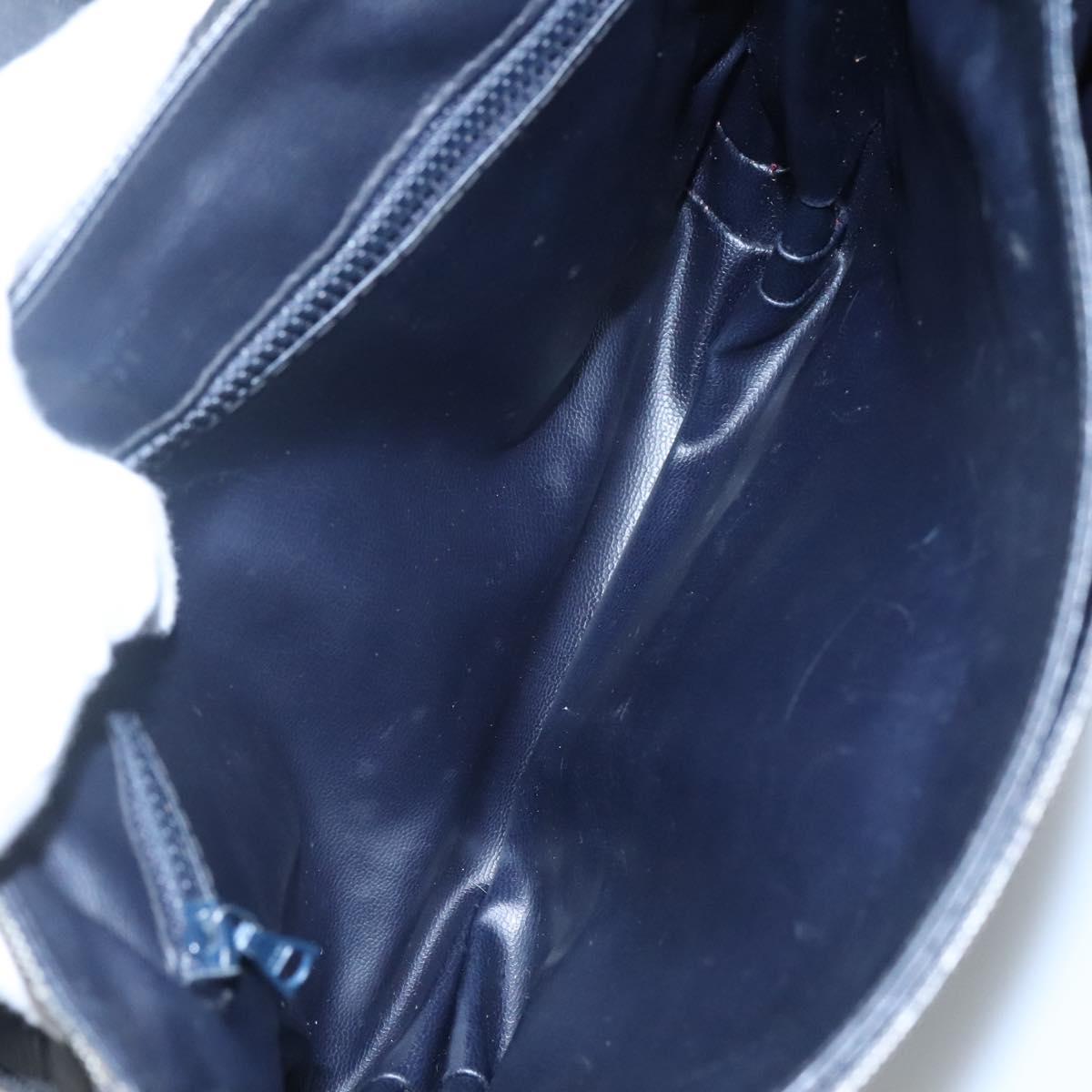 CELINE Macadam Canvas Shoulder Bag Navy Auth KD213