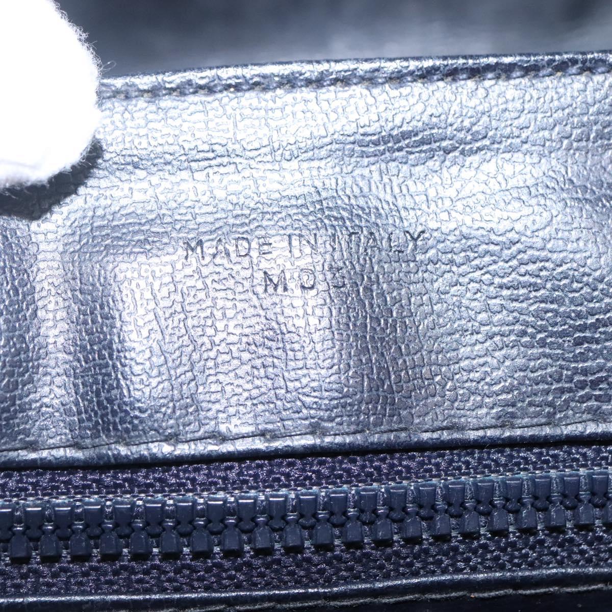 CELINE Macadam Canvas Shoulder Bag Navy Auth KD213