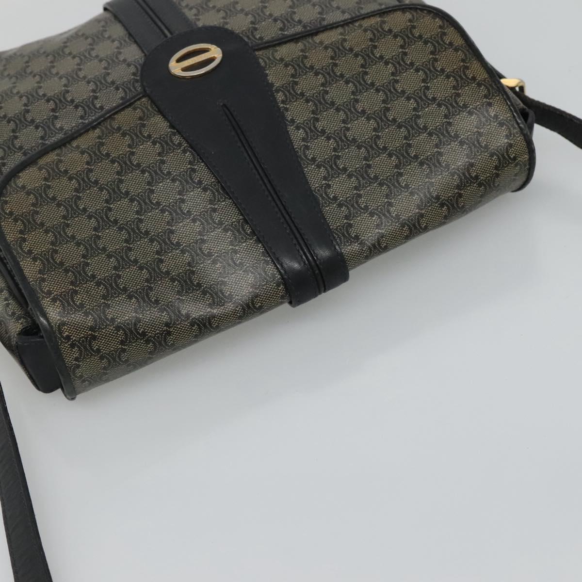 CELINE Macadam Canvas Shoulder Bag Navy Auth KD213