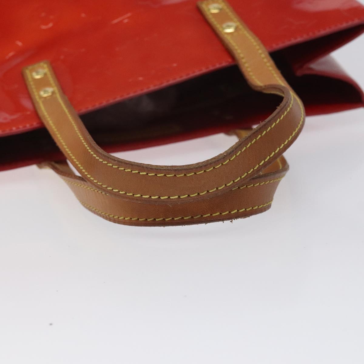 LOUIS VUITTON Monogram Vernis Reade MM Hand Bag Red Rouge M91086 LV Auth KD215