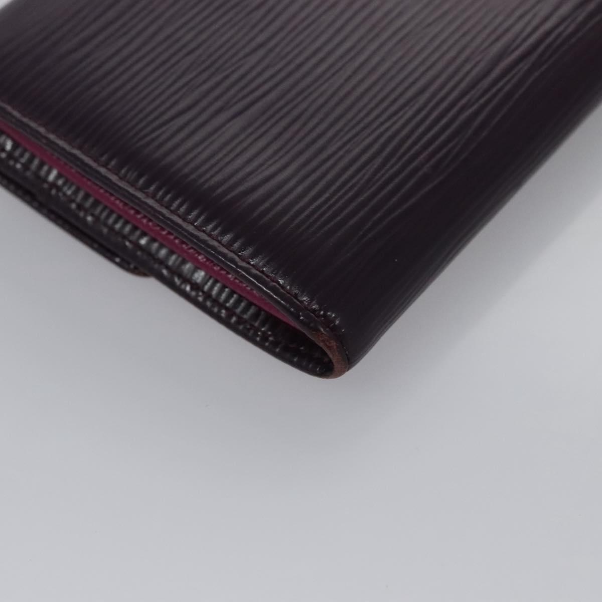 LOUIS VUITTON Epi Portefeiulle Sarah Wallet Purple Cassis M6374K LV Auth KD230
