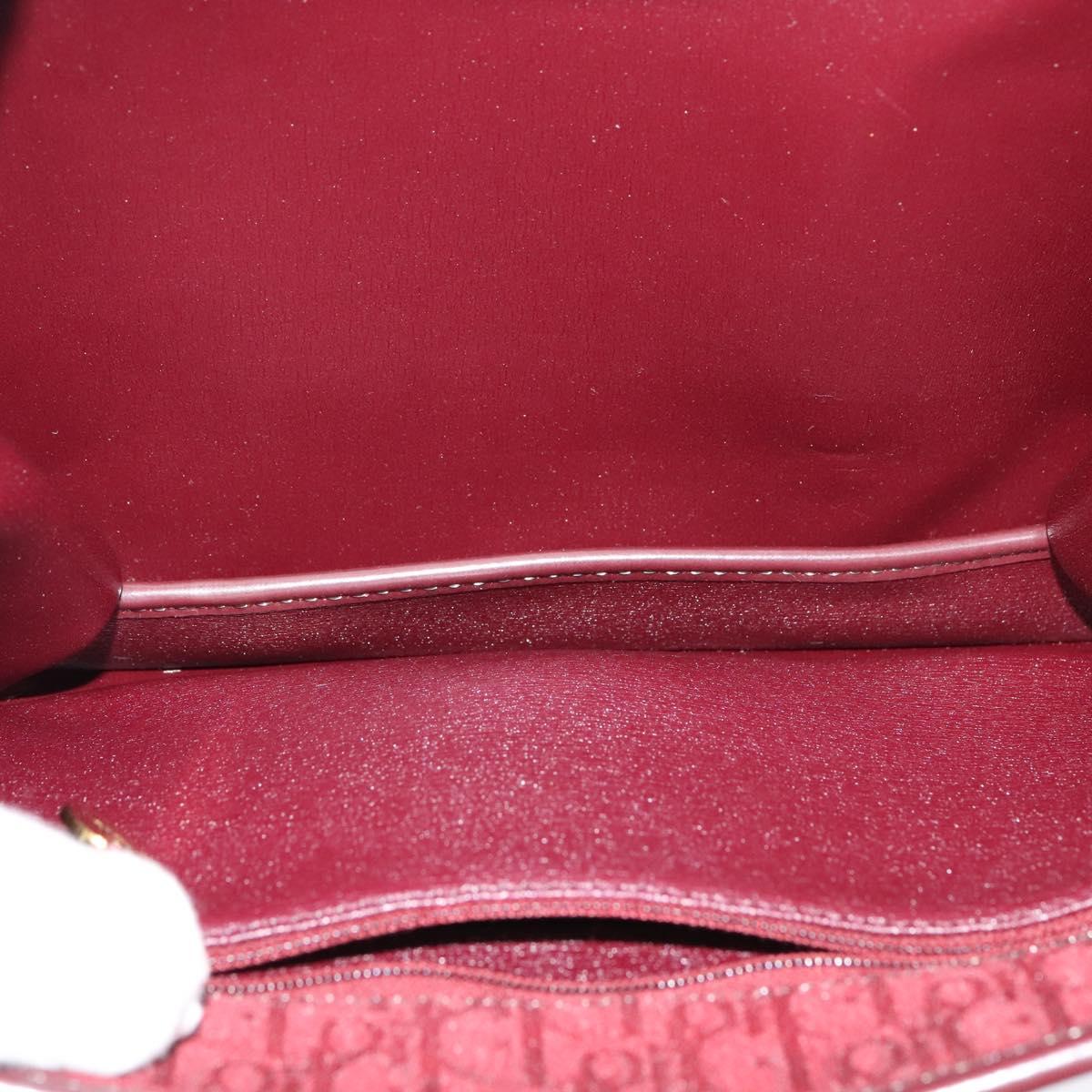 Christian Dior Trotter Canvas Shoulder Bag Red Auth KD240