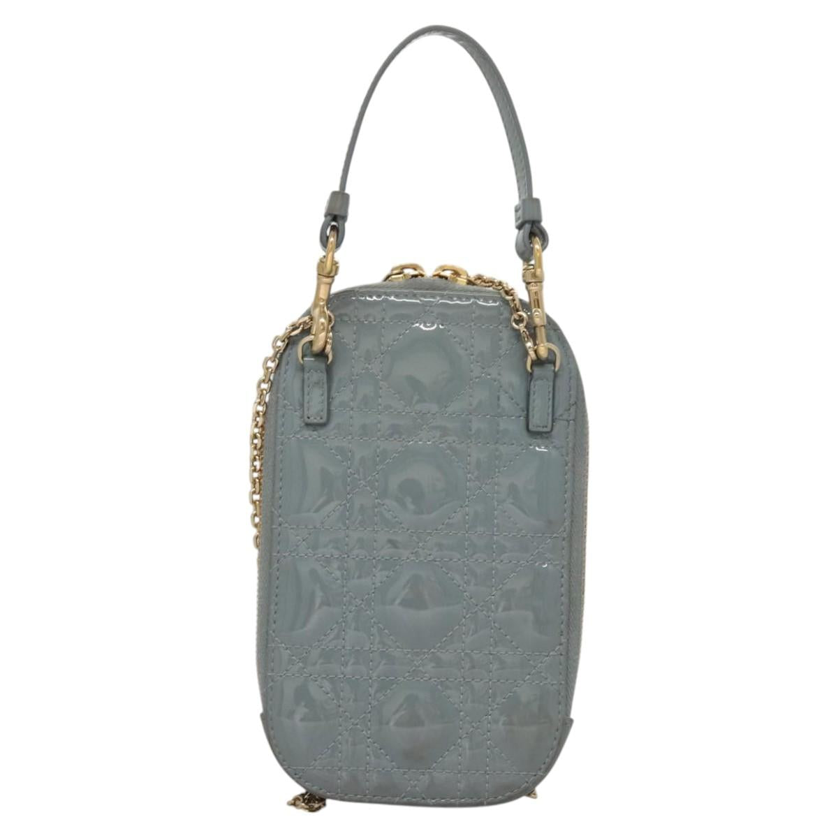 Christian Dior Canage Chain Cell Phone Case Enamel Auth KD241