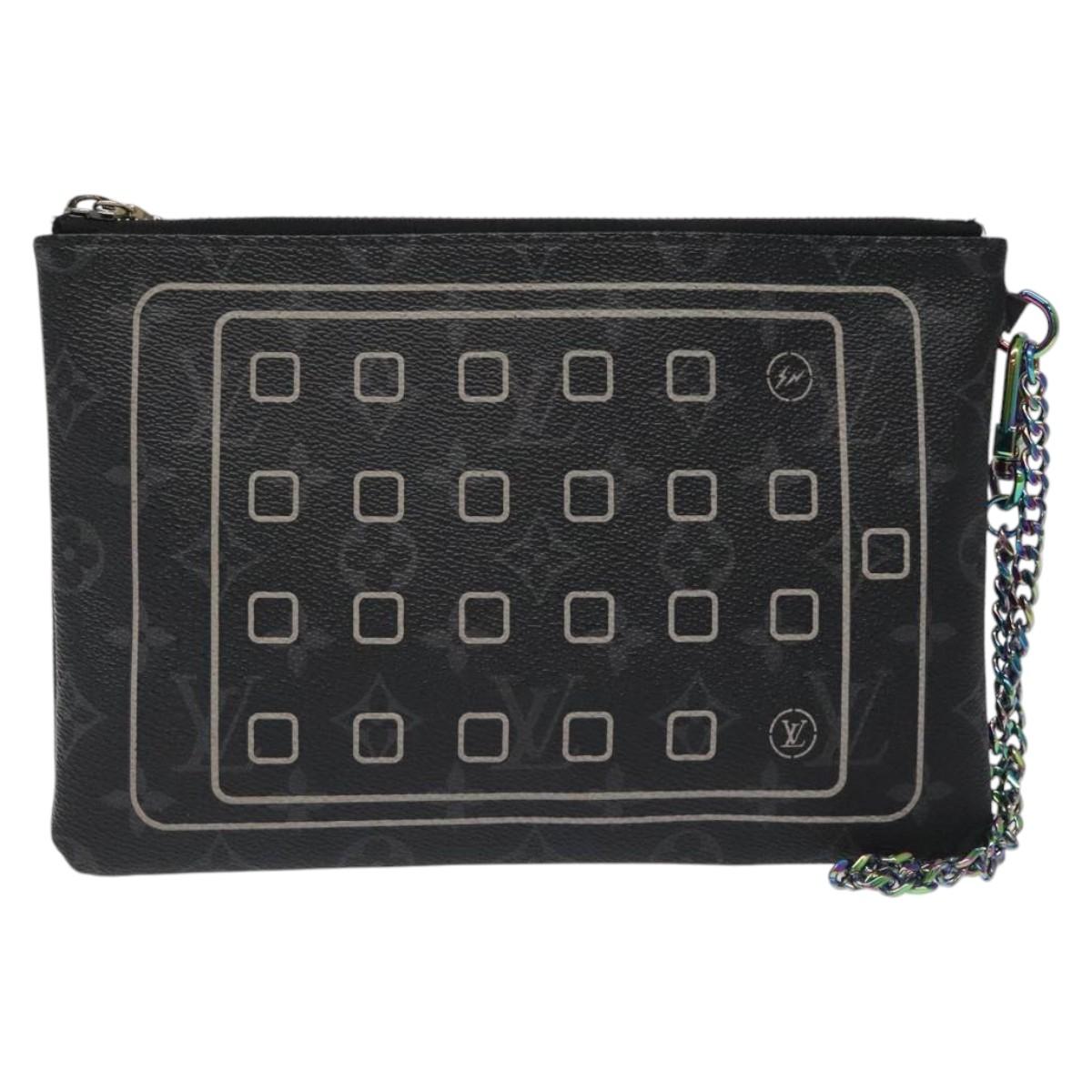 LOUIS VUITTON Monogram Eclipse Fragment iPhone Case M64449 LV Auth KD248