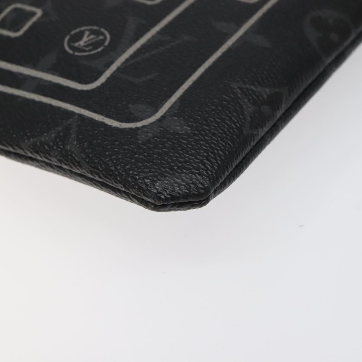 LOUIS VUITTON Monogram Eclipse Fragment iPhone Case M64449 LV Auth KD248