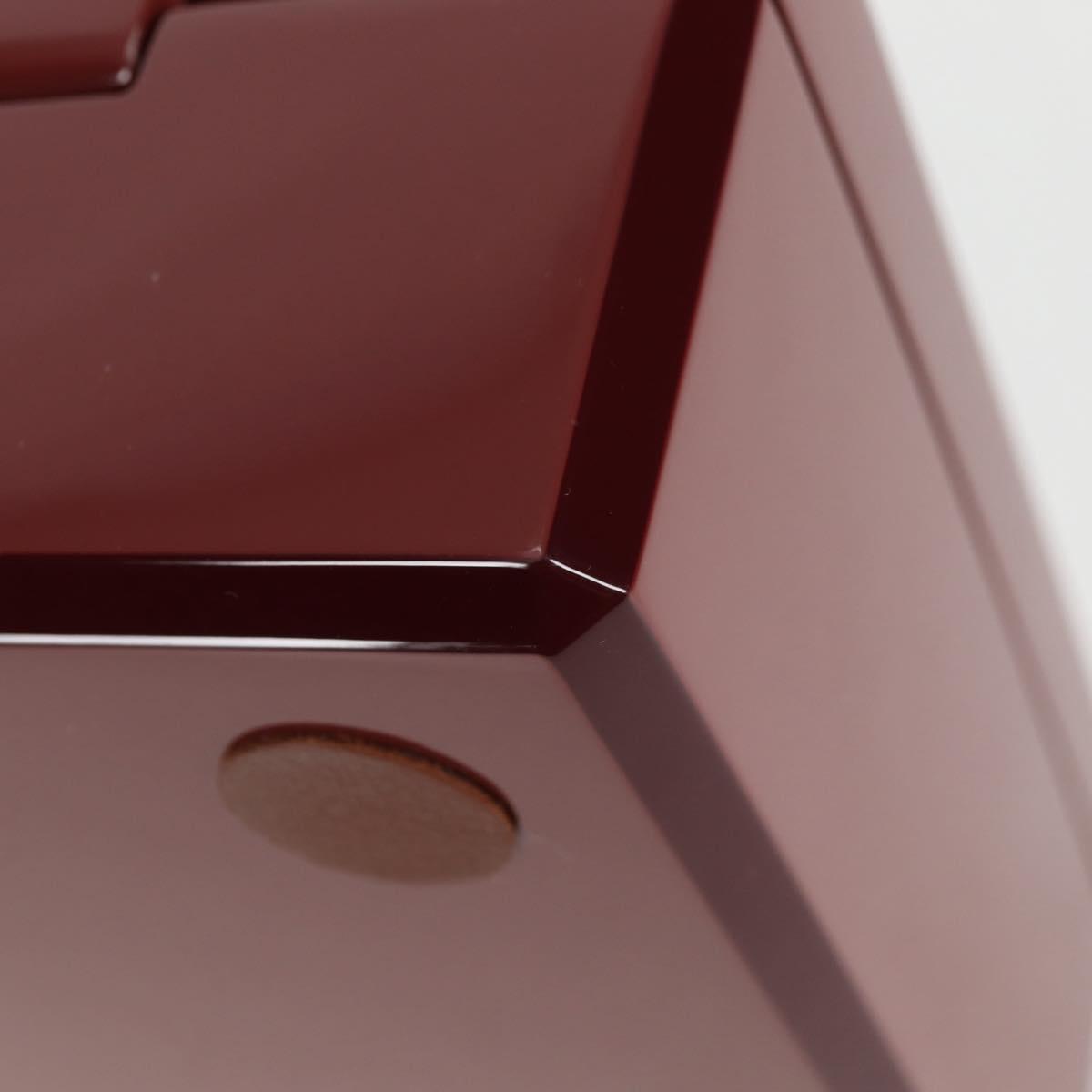 HERMES Daedalus Facet H Jewelry Box plastic Red Auth KD250SM
