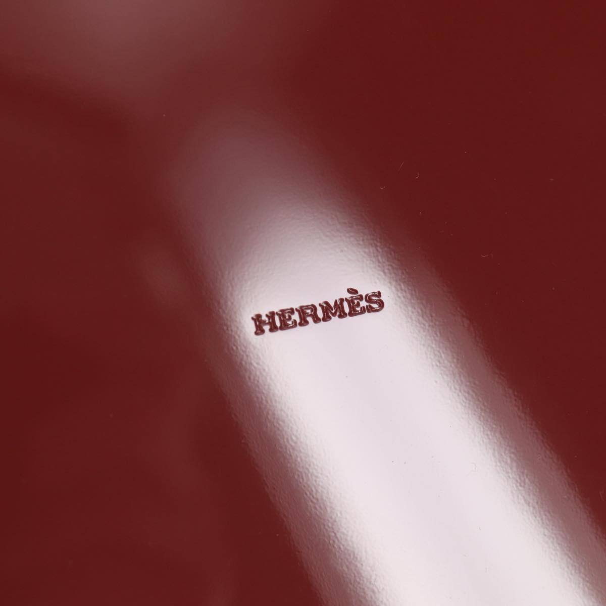 HERMES Daedalus Facet H Jewelry Box plastic Red Auth KD250SM