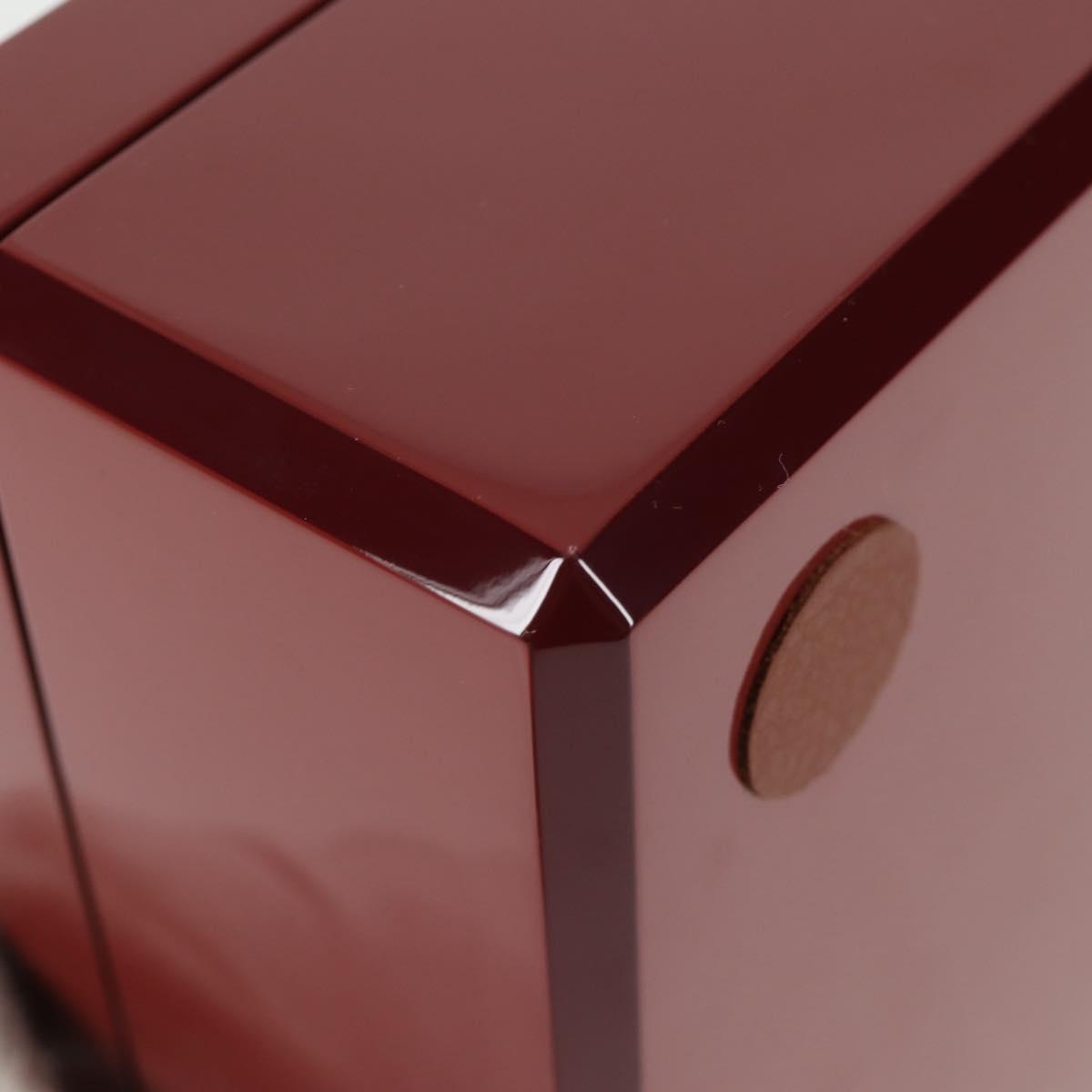 HERMES Daedalus Facet H Jewelry Box plastic Red Auth KD250SM