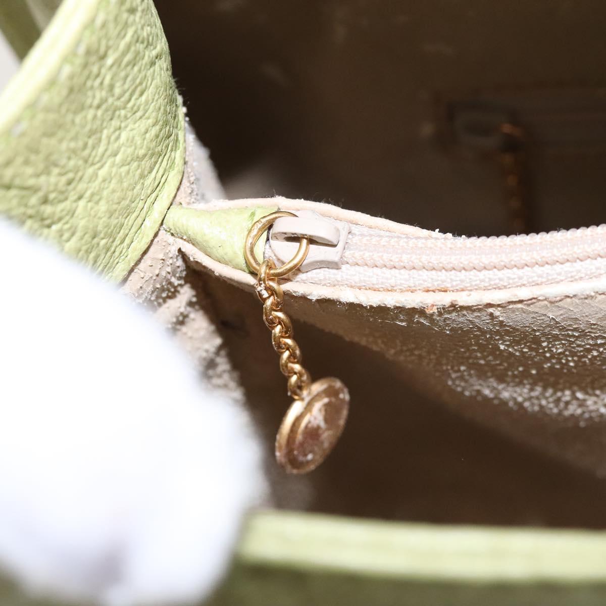 GUCCI Bamboo Hand Bag Suede Leather LIme Green Gold 002 123 0260 Auth KD262