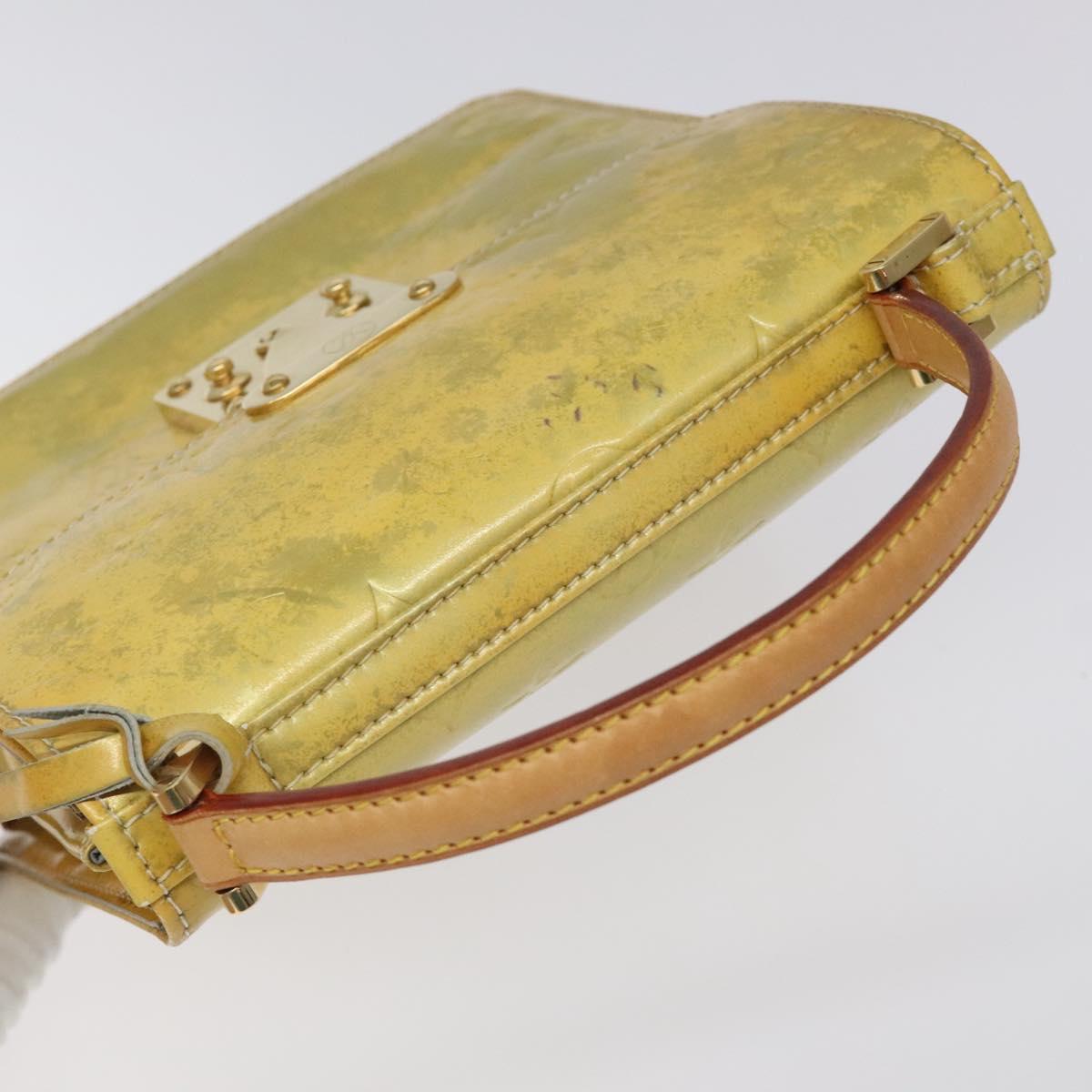 LOUIS VUITTON Monogram Vernis Spring Street Hand Bag Gris M91029 LV Auth KD273