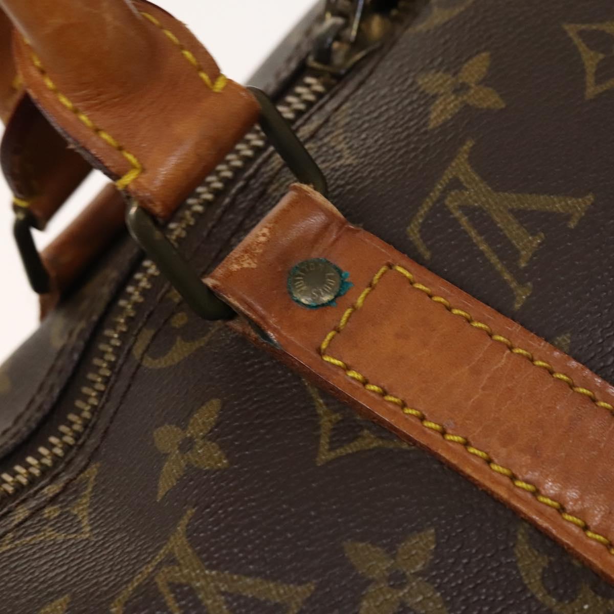 LOUIS VUITTON Monogram Keepall 55 Boston Bag M41424 LV Auth KD301