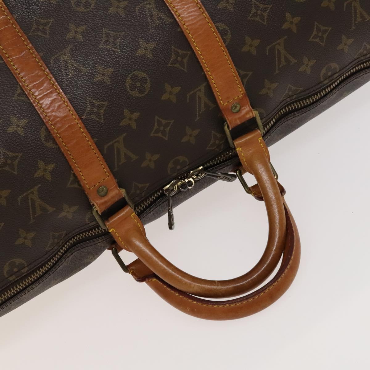 LOUIS VUITTON Monogram Keepall 55 Boston Bag M41424 LV Auth KD301