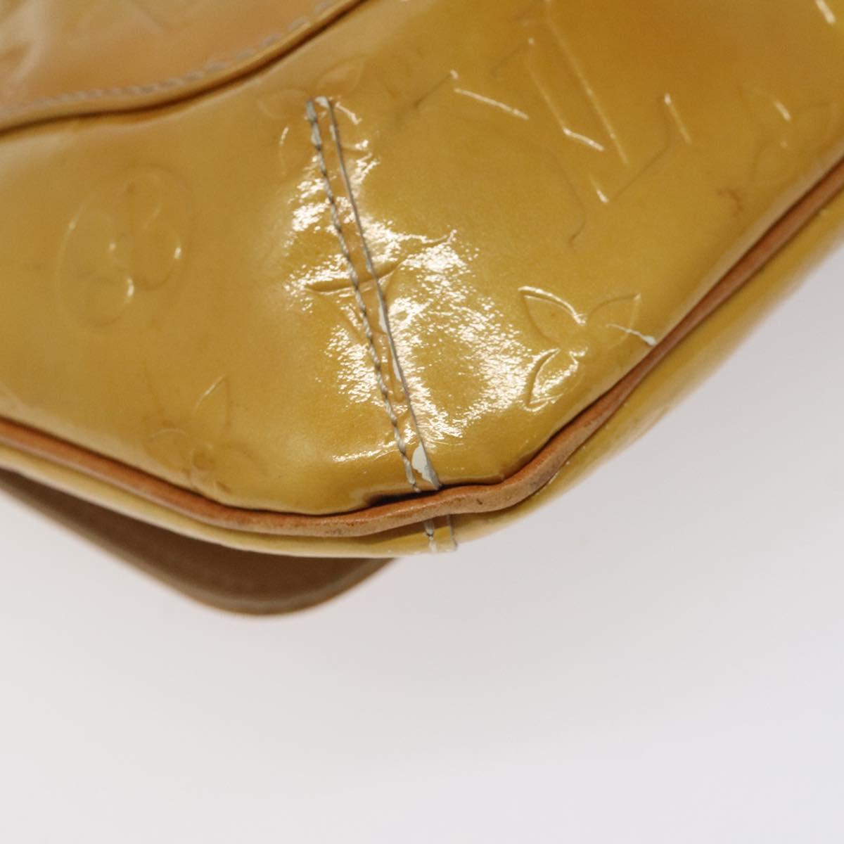 LOUIS VUITTON Monogram Vernis Thompson Street Bag Beige M91301 LV Auth KD355