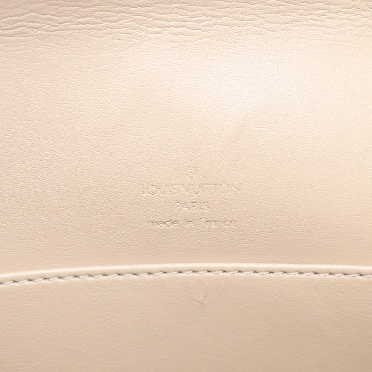 LOUIS VUITTON Monogram Vernis Thompson Street Bag Beige M91301 LV Auth KD355