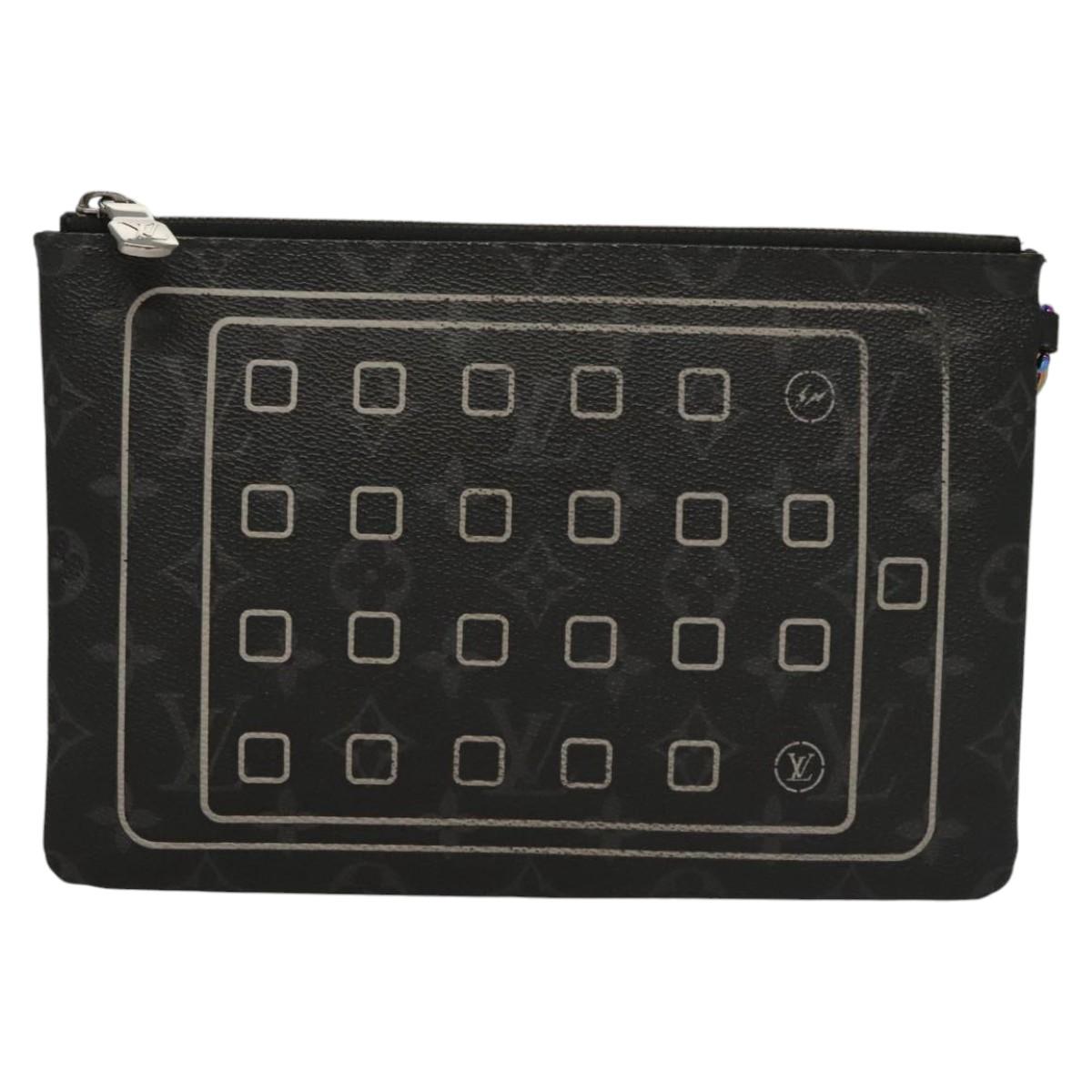 LOUIS VUITTON Monogram Eclipse Fragment iPhone Case M64449 LV Auth KD362