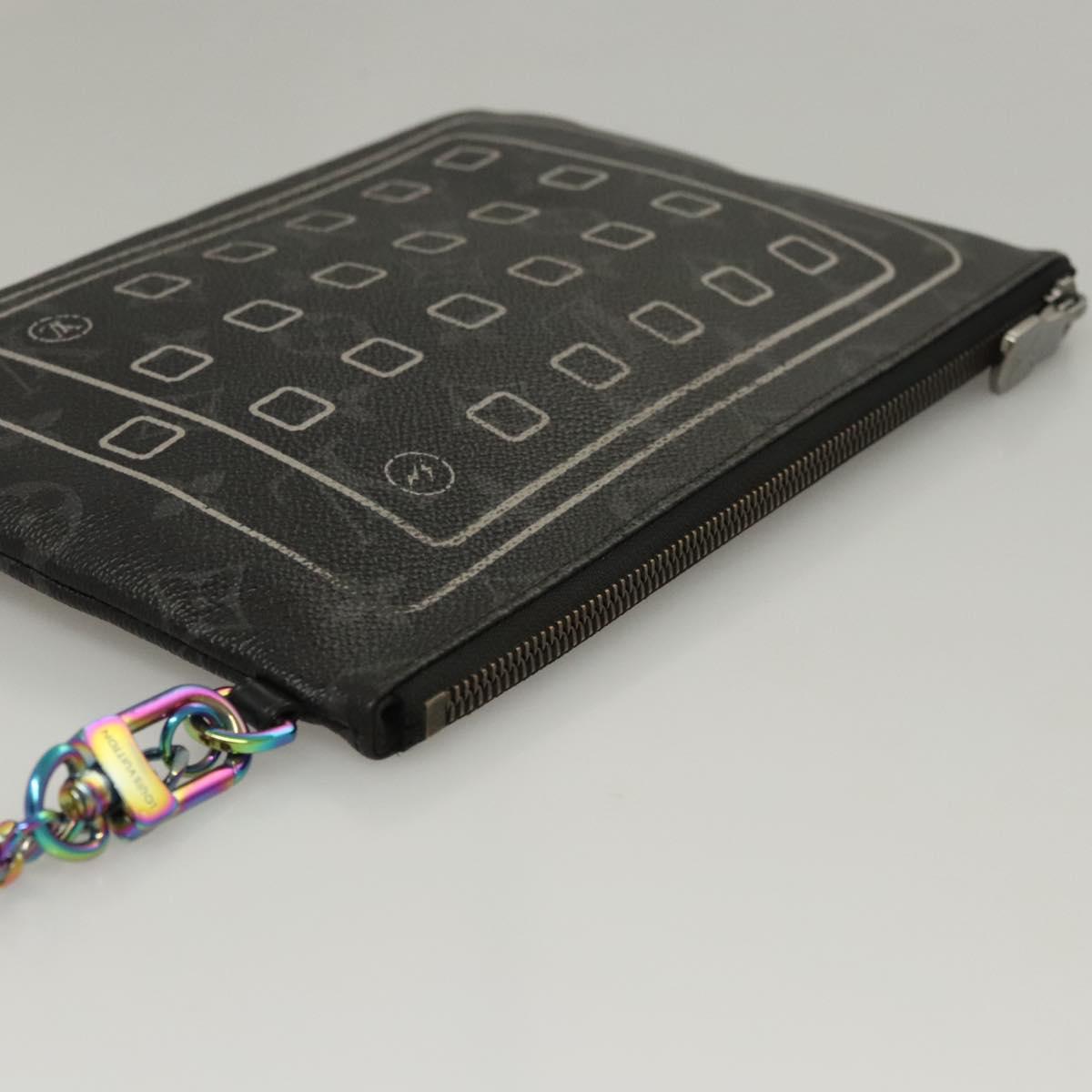 LOUIS VUITTON Monogram Eclipse Fragment iPhone Case M64449 LV Auth KD362