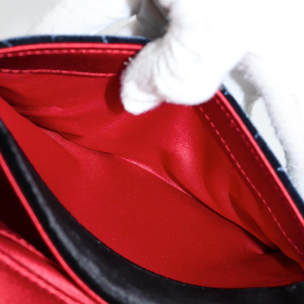 CHANEL Matelasse Camellia Chain Shoulder Bag Velor Red CC Auth KD378SM