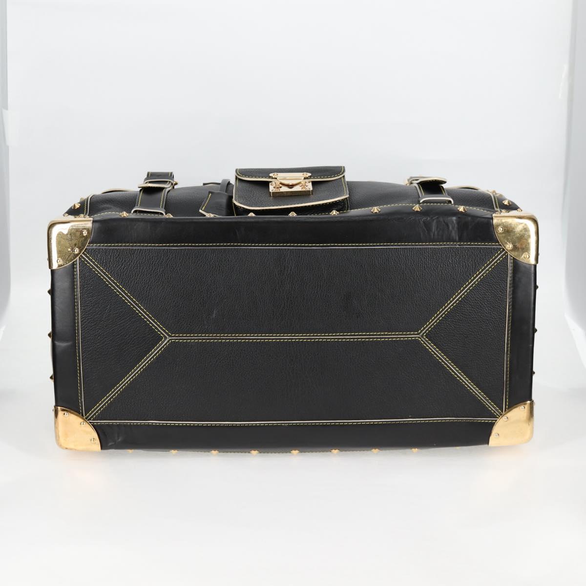 LOUIS VUITTON Suhari Extravagan Hand Bag Leather Black LV Auth KD398SM