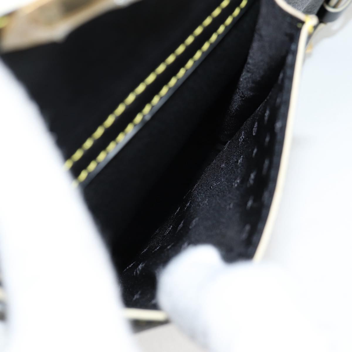 LOUIS VUITTON Suhari Extravagan Hand Bag Leather Black LV Auth KD398SM