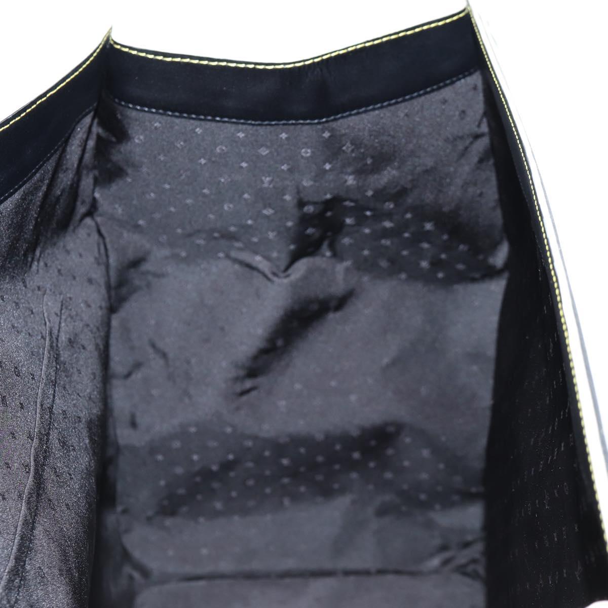 LOUIS VUITTON Suhari Extravagan Hand Bag Leather Black LV Auth KD398SM