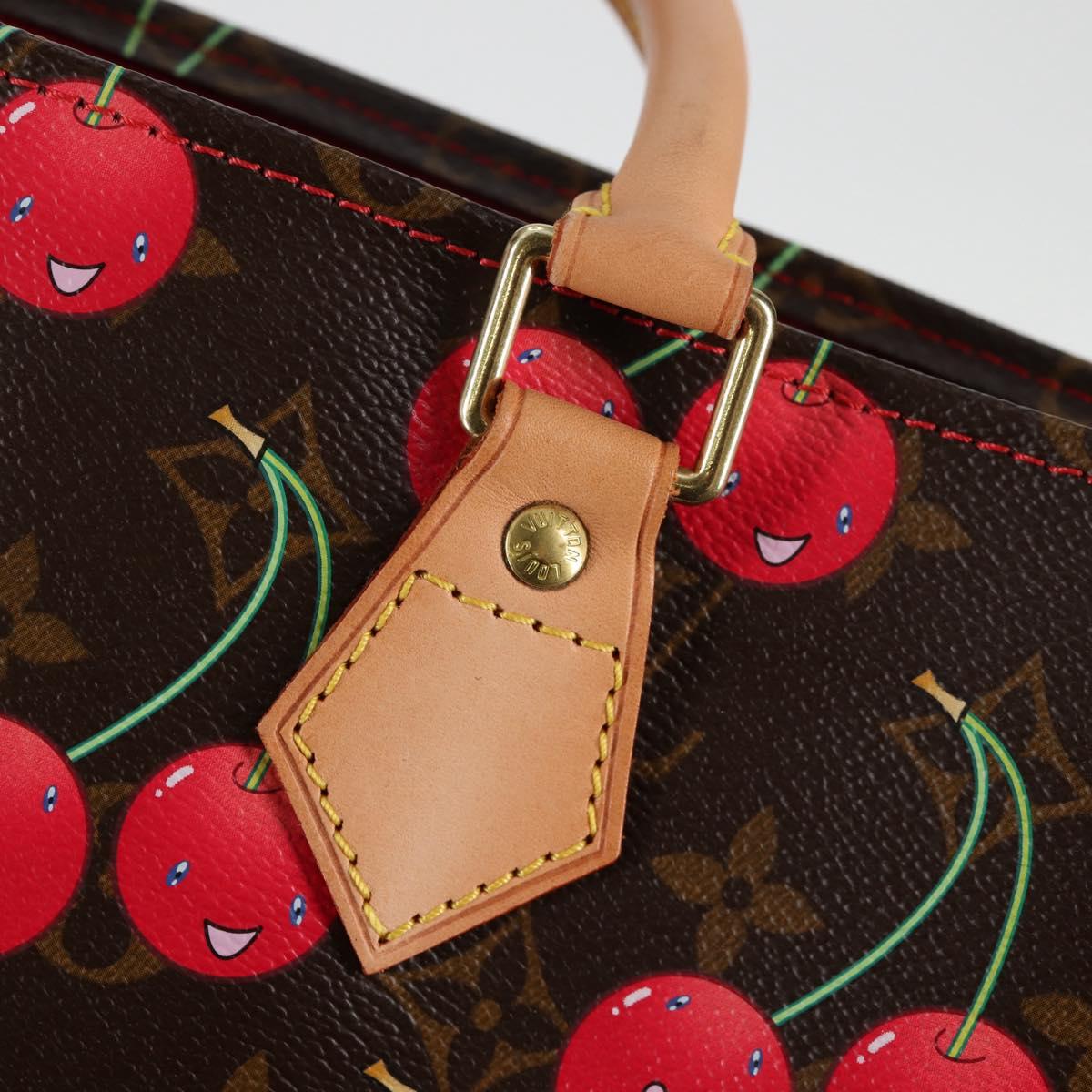 LOUIS VUITTON Monogram Cherry Sac Plat Hand Bag M95010 LV Auth KD403SM