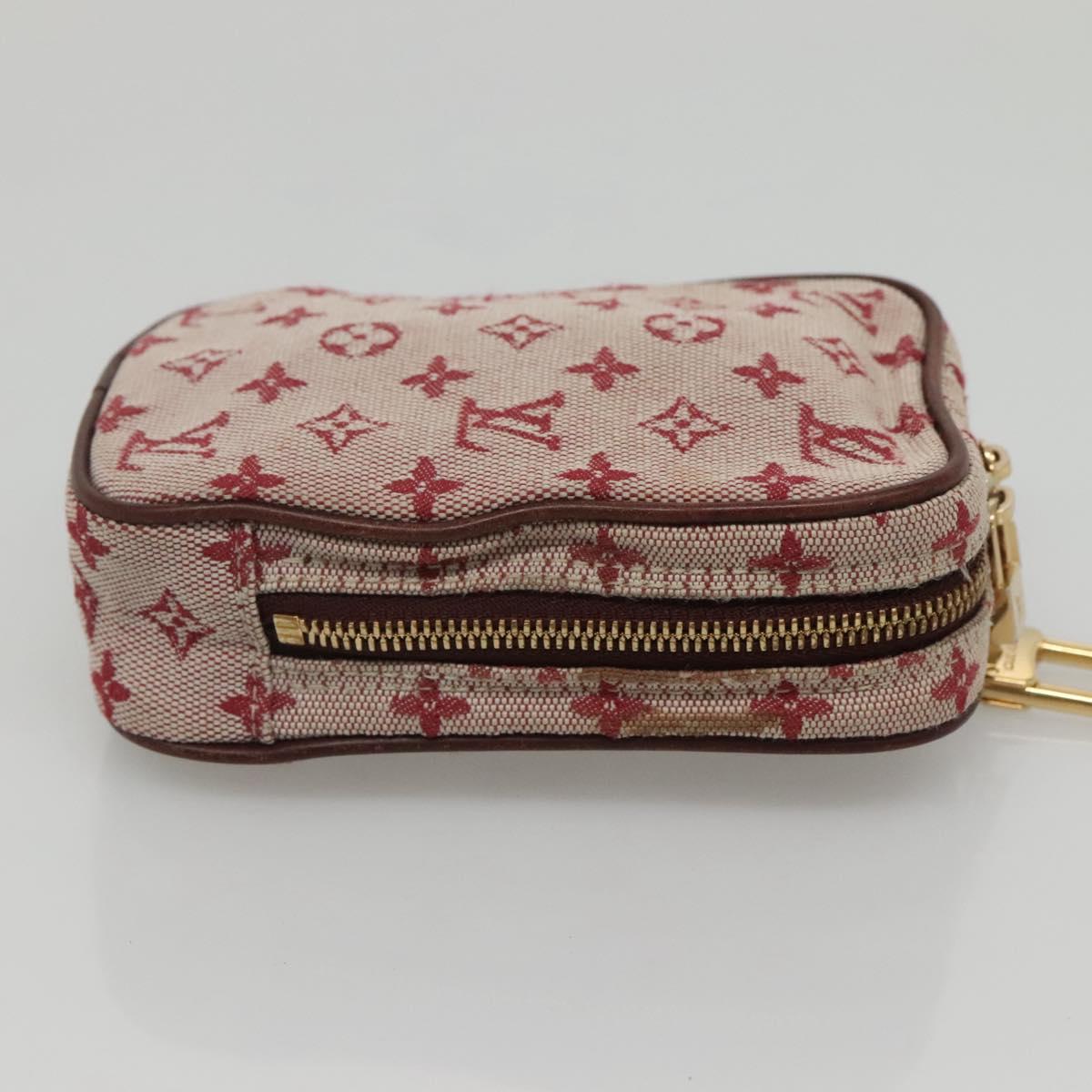 LOUIS VUITTON Monogram Mini Usu Digital Pouch Red M60001 LV Auth KD445