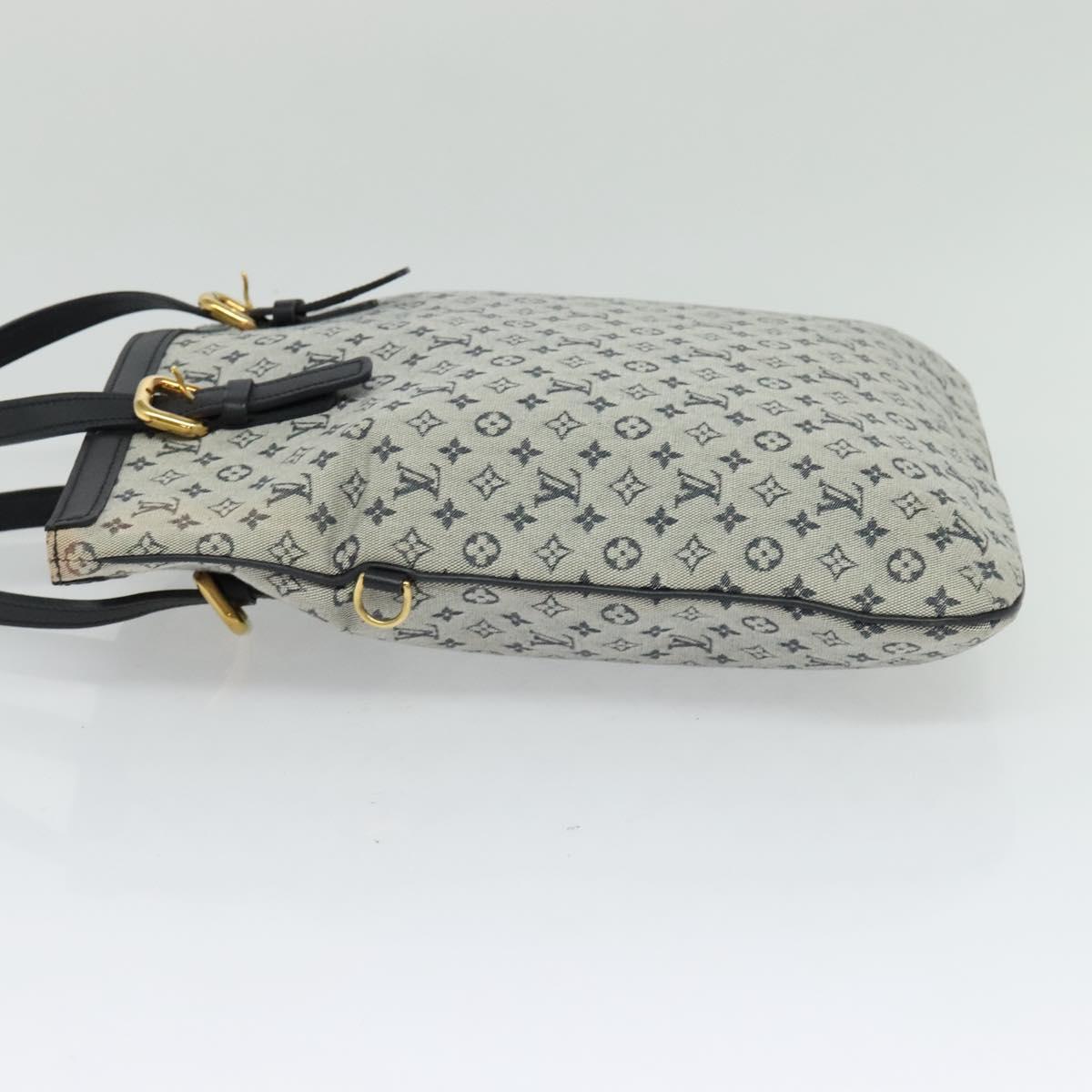 LOUIS VUITTON Monogram Mini Françoise Tote Bag 2way Blue M92208 LV Auth KD446