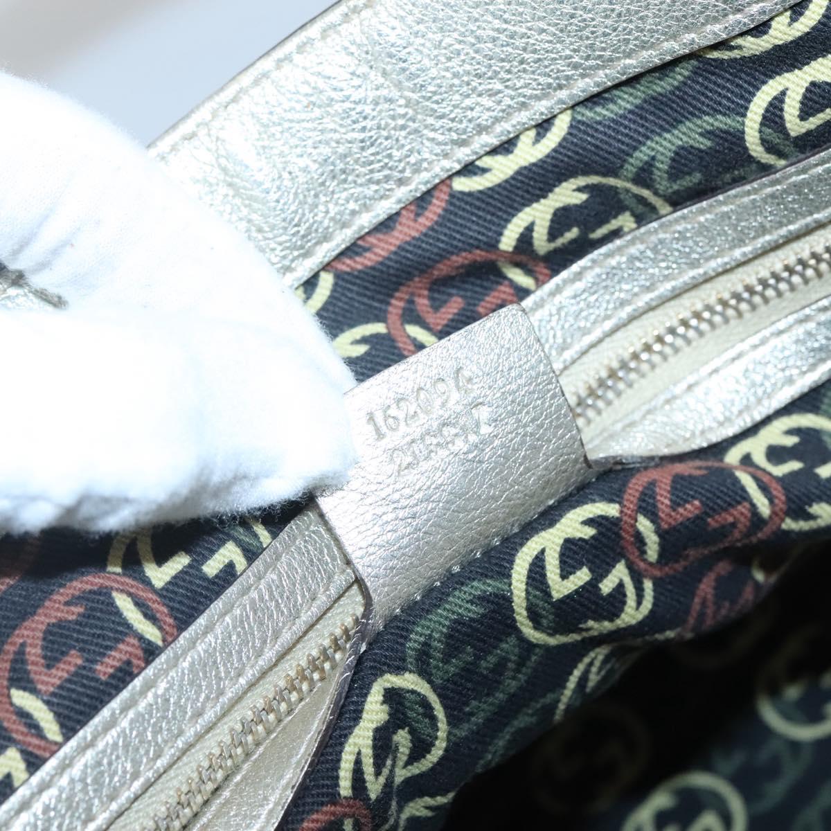 GUCCI Interlocking Tote Bag Leather Gold 162094 Auth KD453