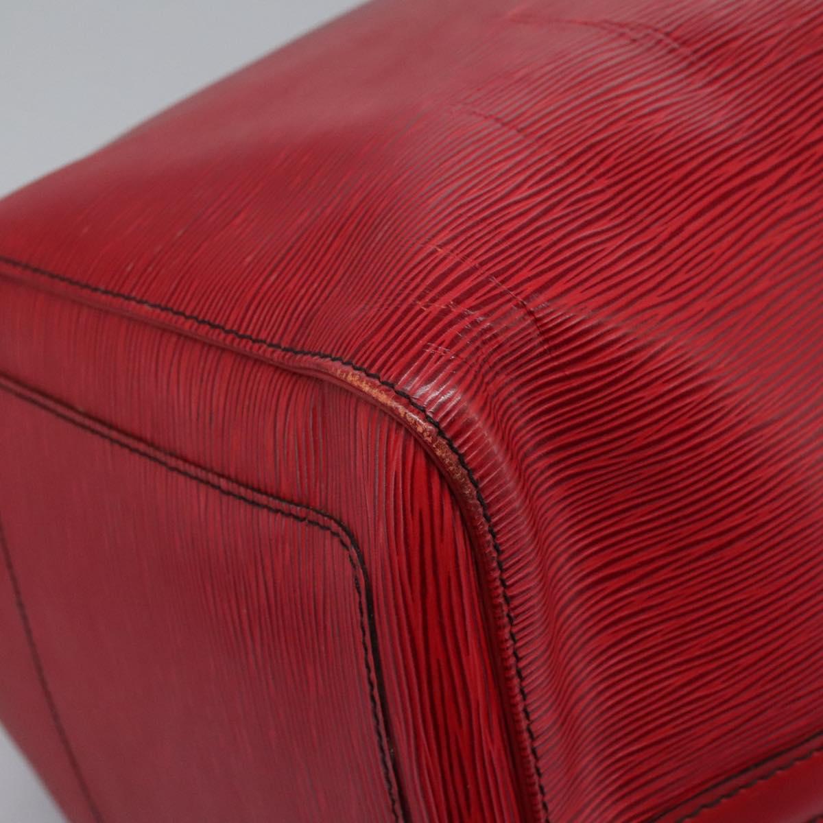 LOUIS VUITTON Epi Keepall 55 Boston Bag Red M42957 LV Auth KD472