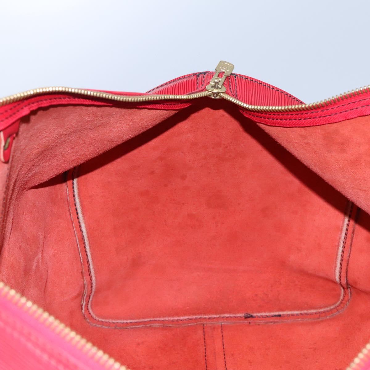 LOUIS VUITTON Epi Keepall 55 Boston Bag Red M42957 LV Auth KD472