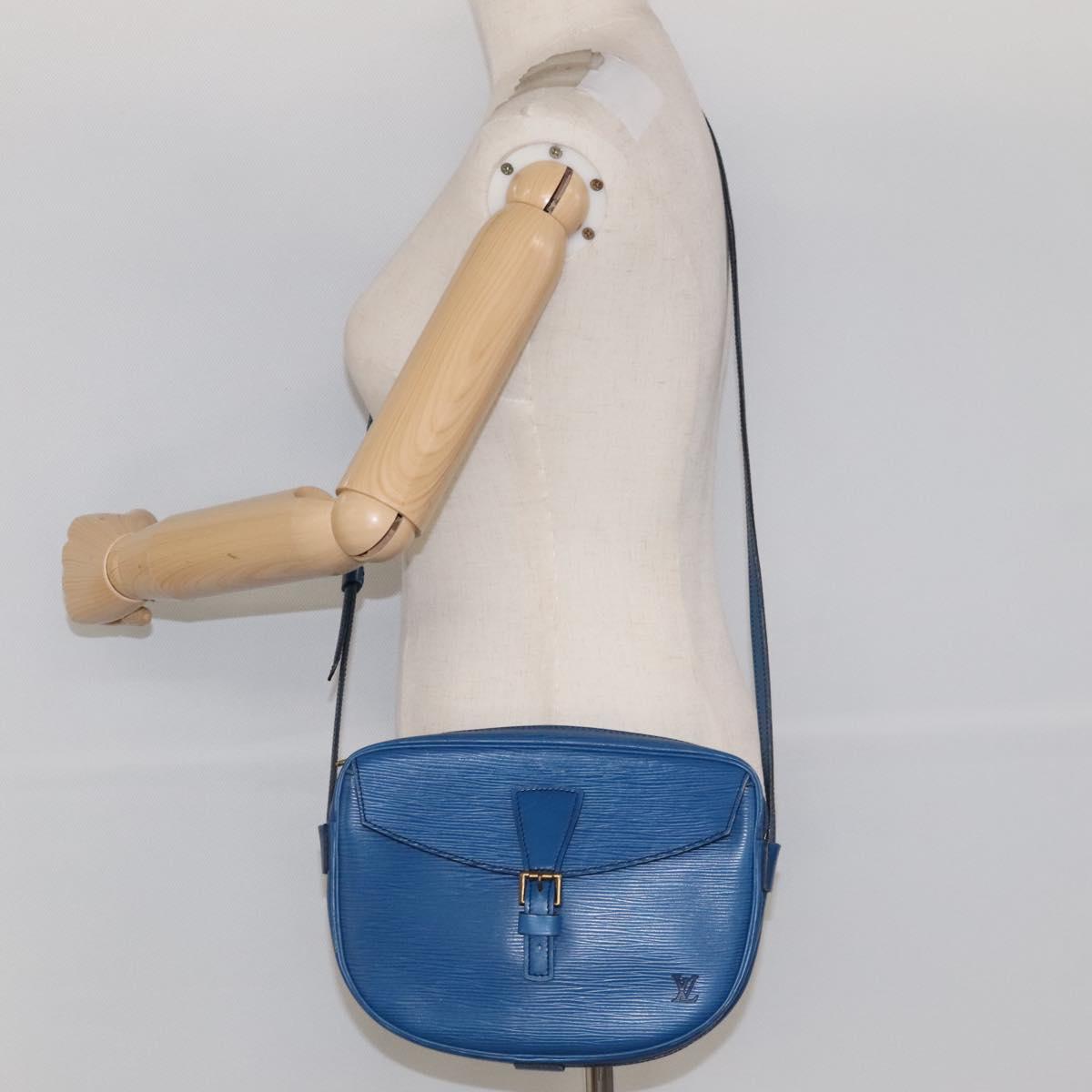 LOUIS VUITTON Epi June Feuille Shoulder Bag Blue M52155 LV Auth KD477