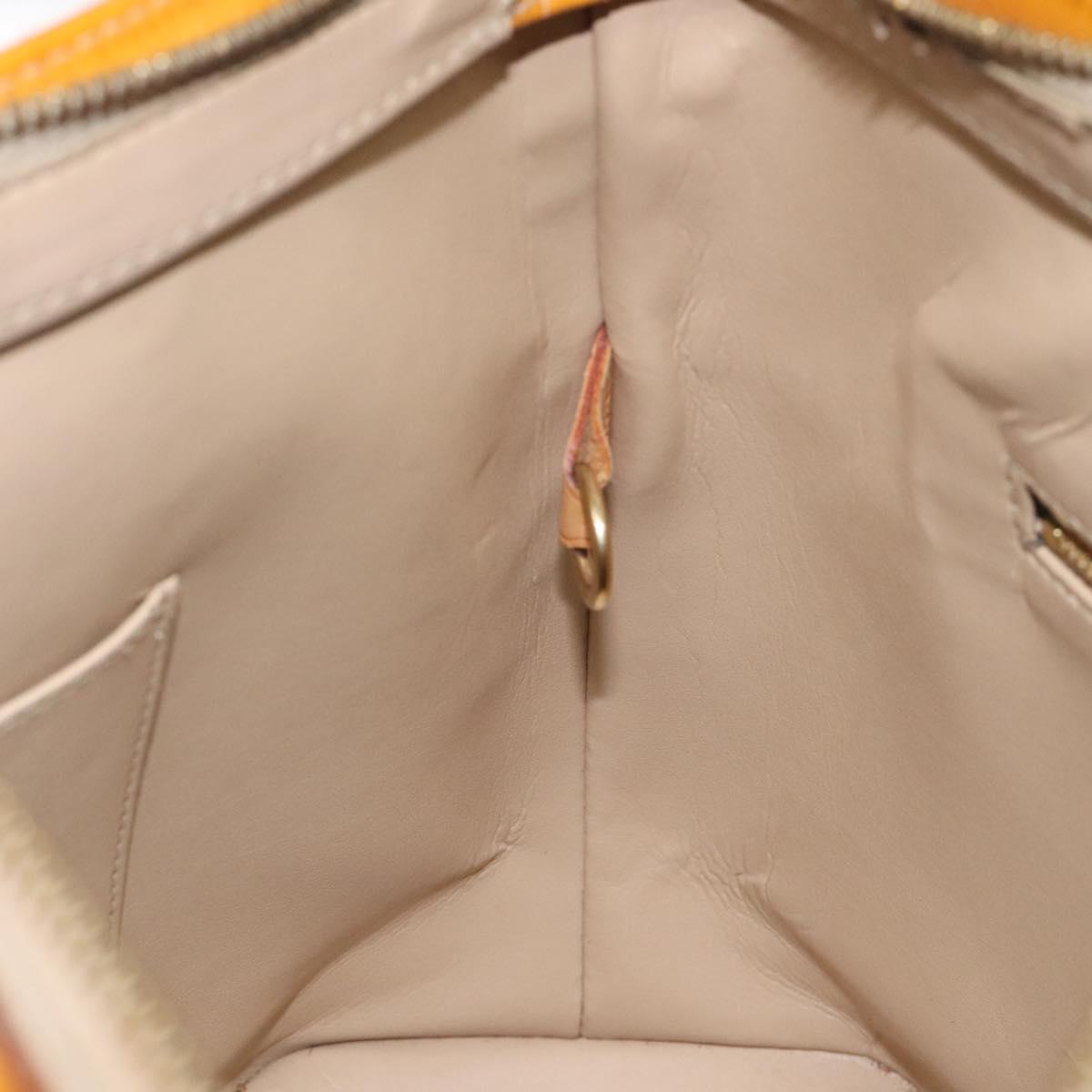 LOUIS VUITTON Monogram Vernis Houston Hand Bag Beige M91004 LV Auth KD482