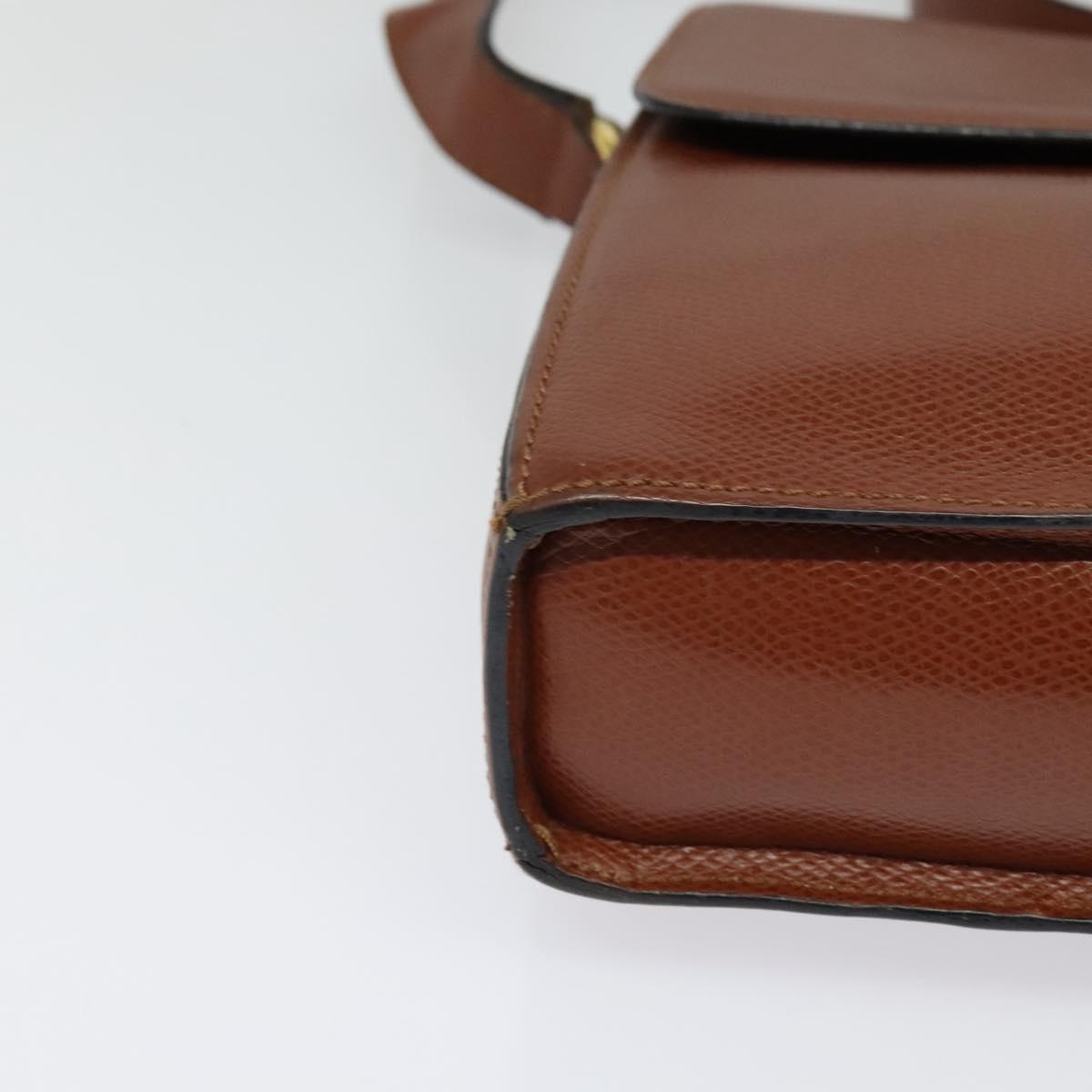 CELINE Shoulder Bag Leather Brown Auth KD516