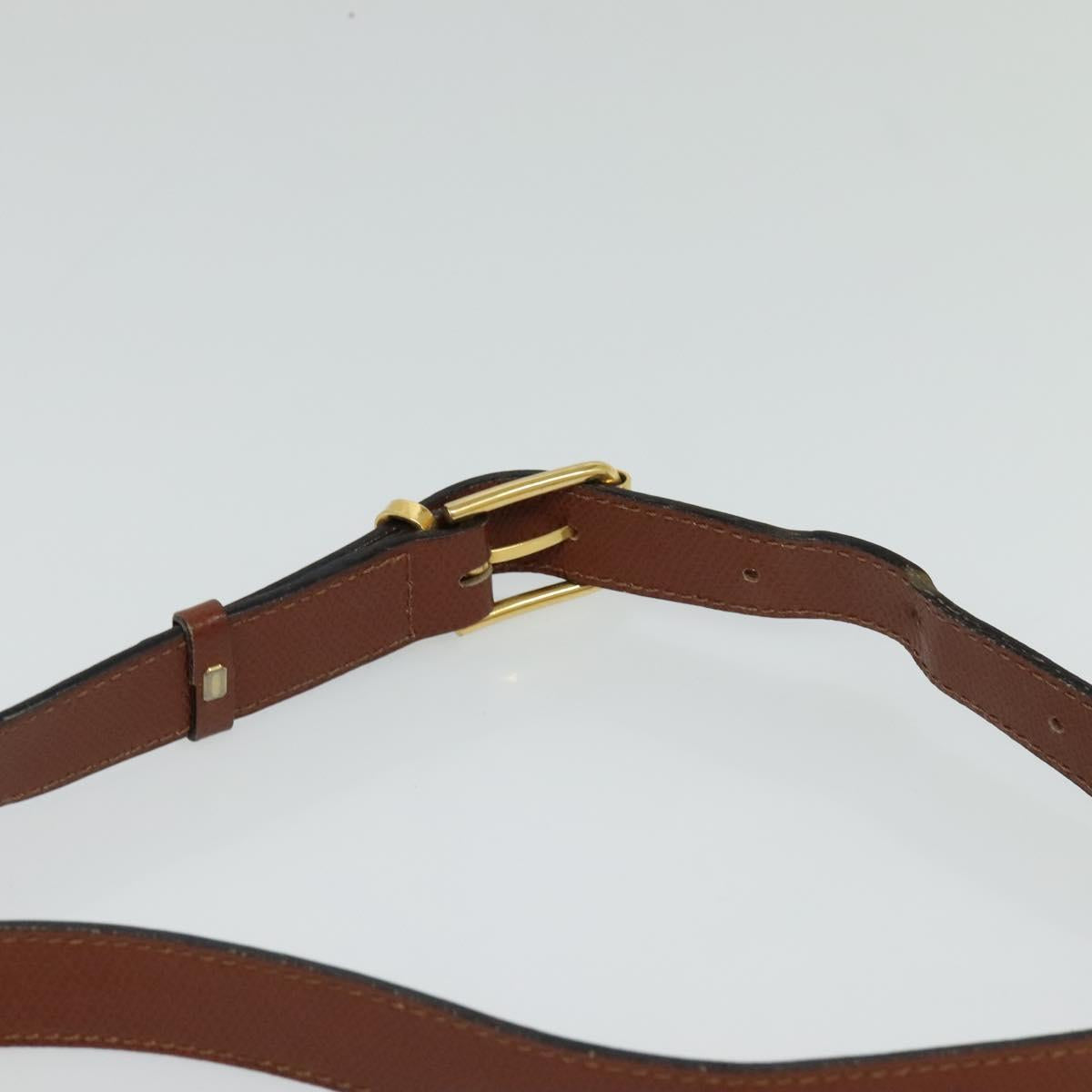 CELINE Shoulder Bag Leather Brown Auth KD516