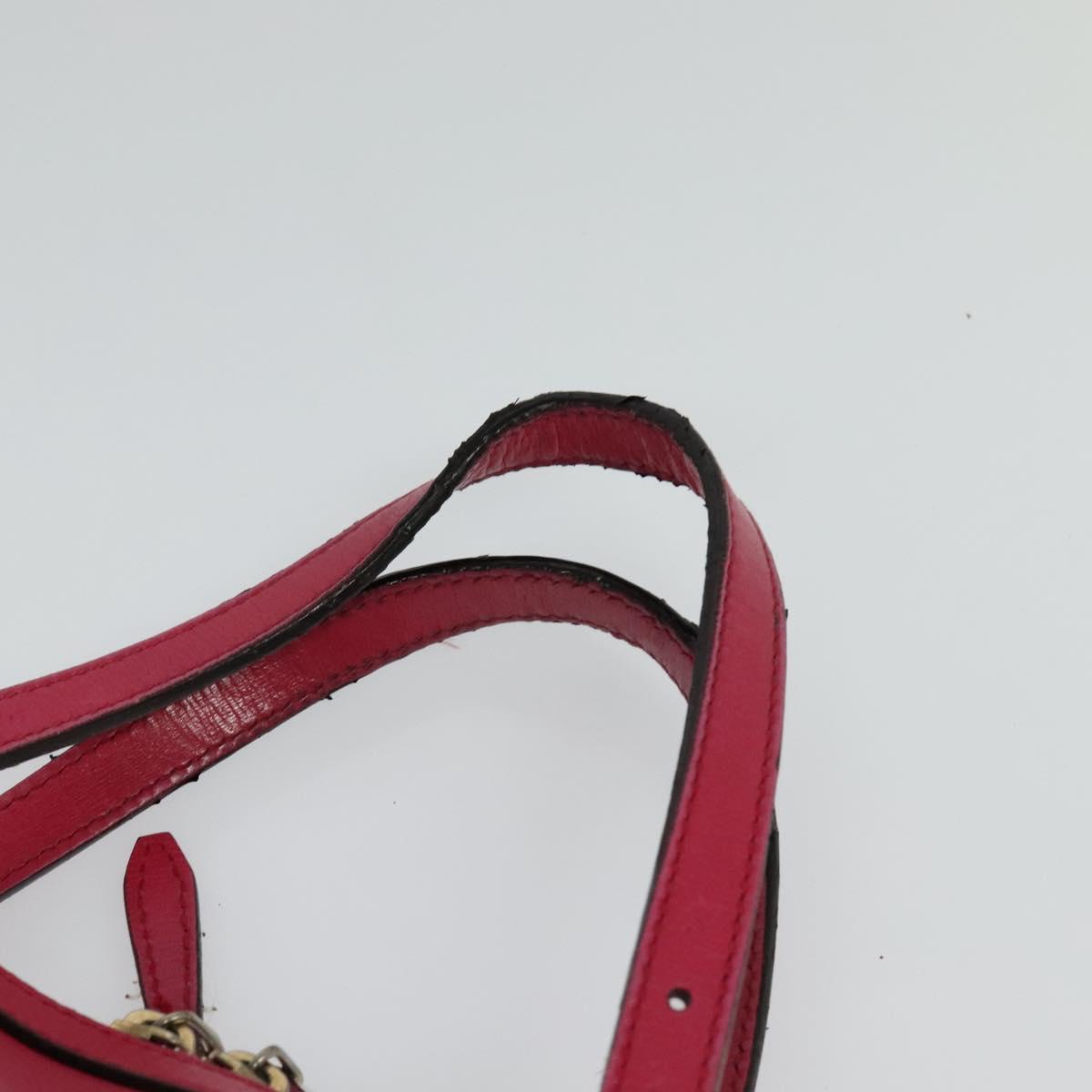GUCCI Hand Bag Leather 2way Pink Gold 309614 Auth KD534