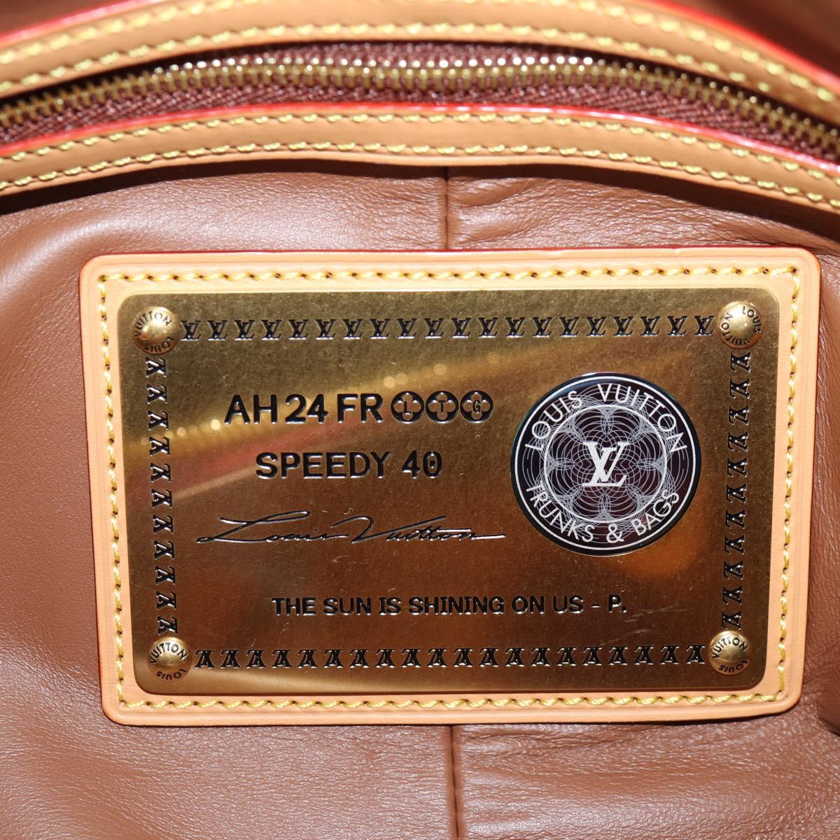 LOUIS VUITTON Monogram Speedy P9 Bandouliere 40 Bag Pink M11563 LV Auth KD564SM