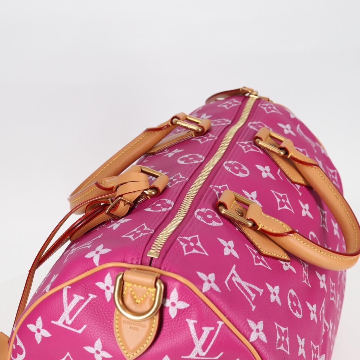 LOUIS VUITTON Monogram Speedy P9 Bandouliere 40 Bag Pink M11563 LV Auth KD564SM
