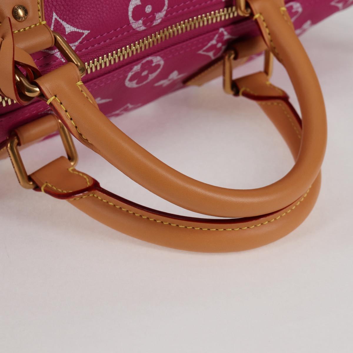 LOUIS VUITTON Monogram Speedy P9 Bandouliere 40 Bag Pink M11563 LV Auth KD564SM