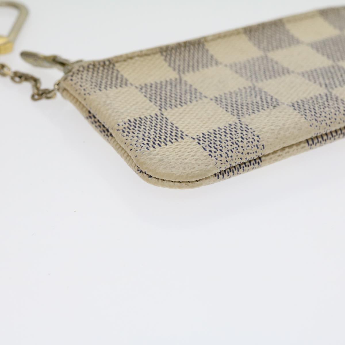 LOUIS VUITTON Damier Azur Pochette Cles Coin Purse N62659 LV Auth ki2035