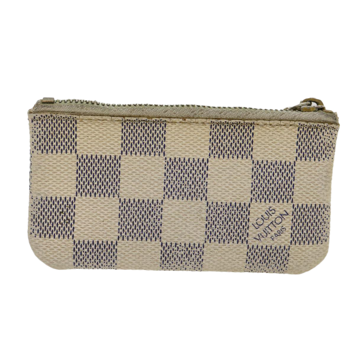 LOUIS VUITTON Damier Azur Pochette Cles Coin Purse N62659 LV Auth ki2035