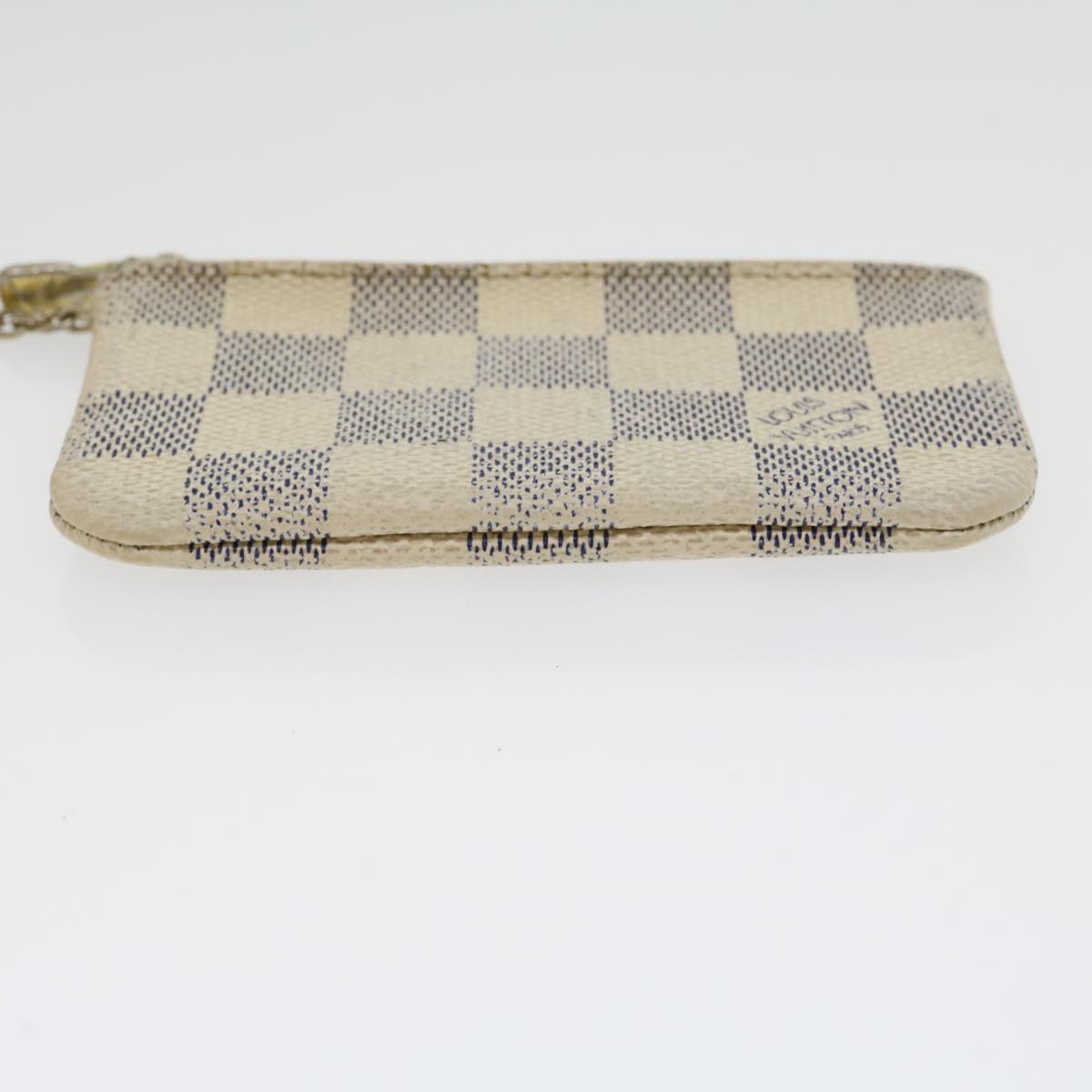 LOUIS VUITTON Damier Azur Pochette Cles Coin Purse N62659 LV Auth ki2035