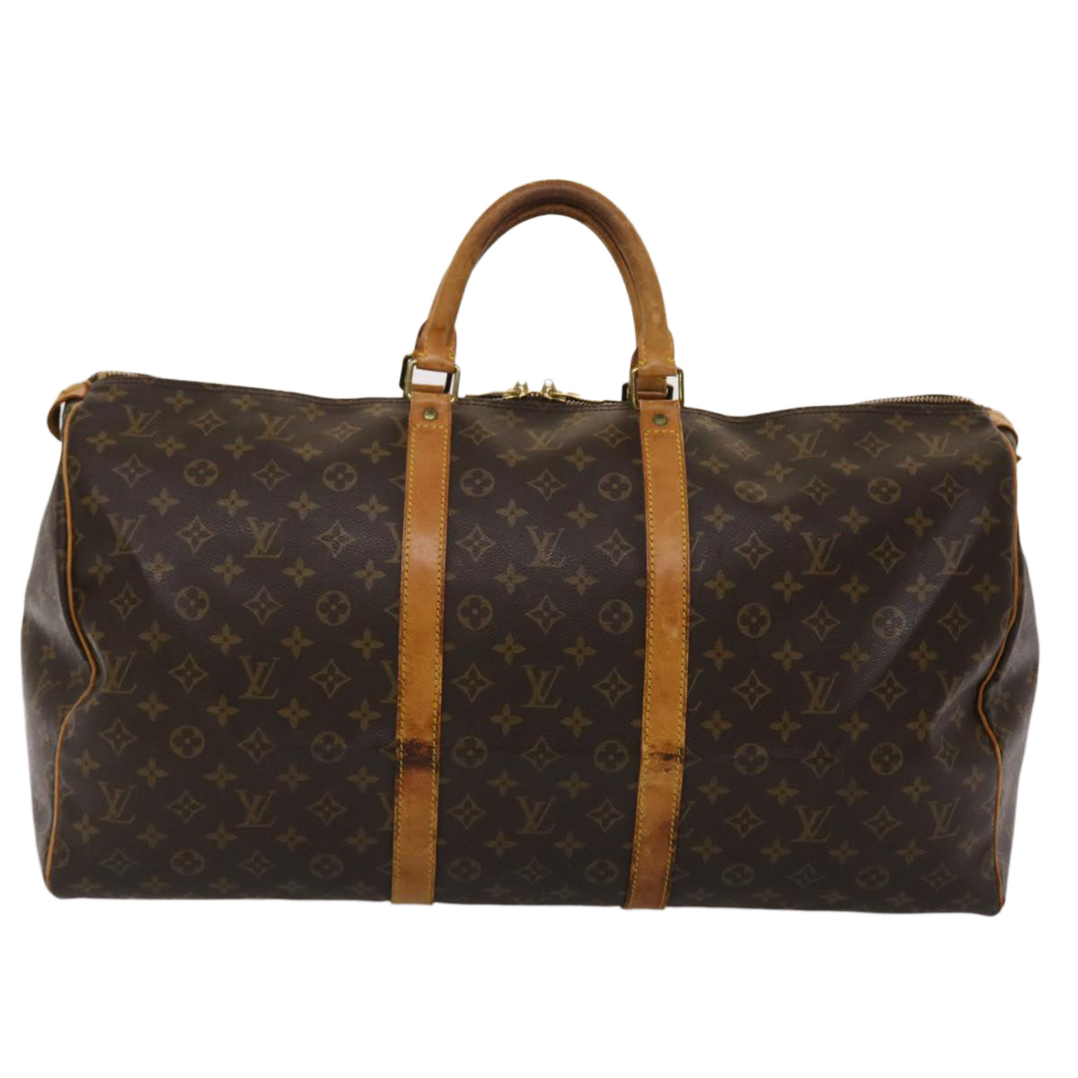 LOUIS VUITTON Monogram Keepall 55 Boston Bag M41424 LV Auth ki3066