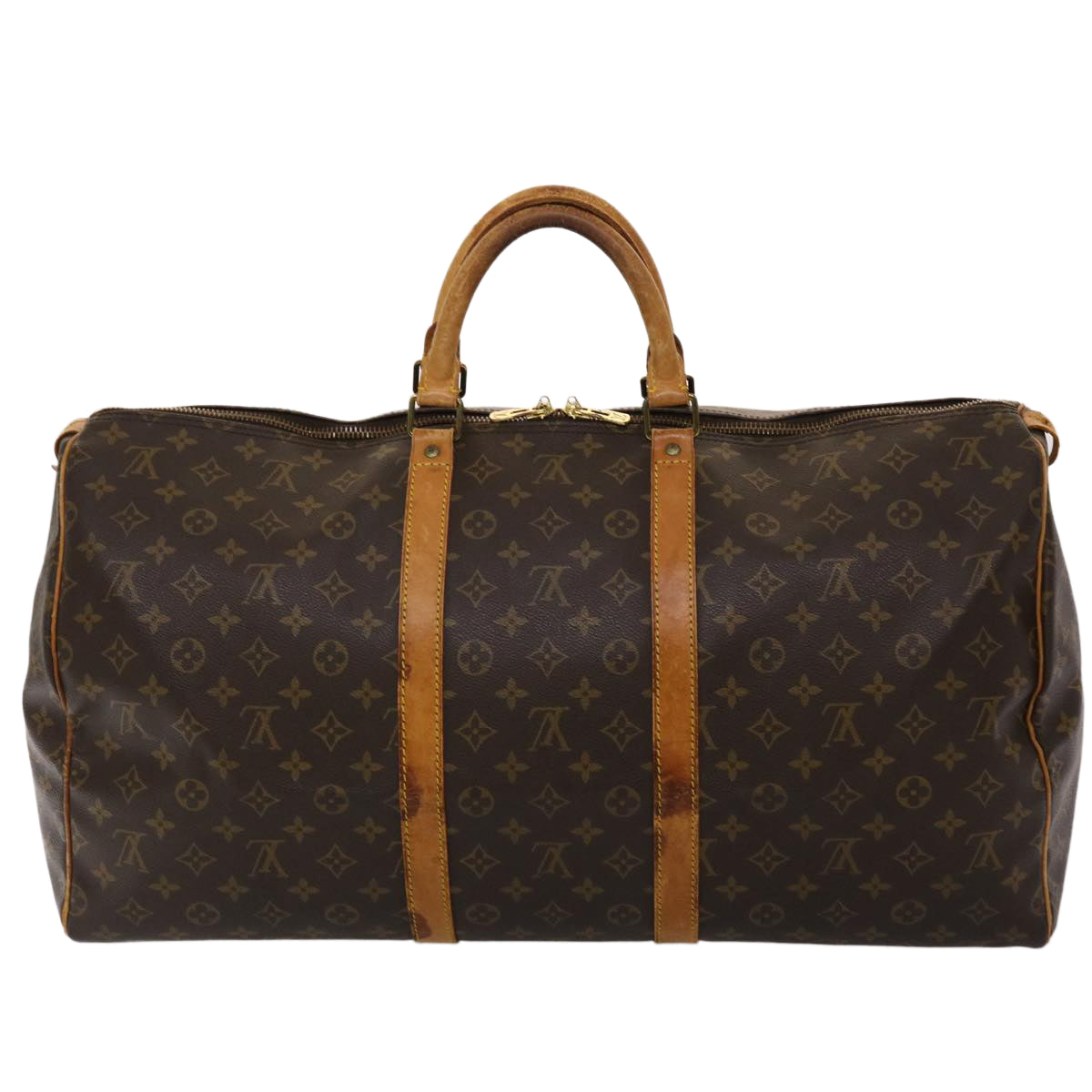 LOUIS VUITTON Monogram Keepall 55 Boston Bag M41424 LV Auth ki3066