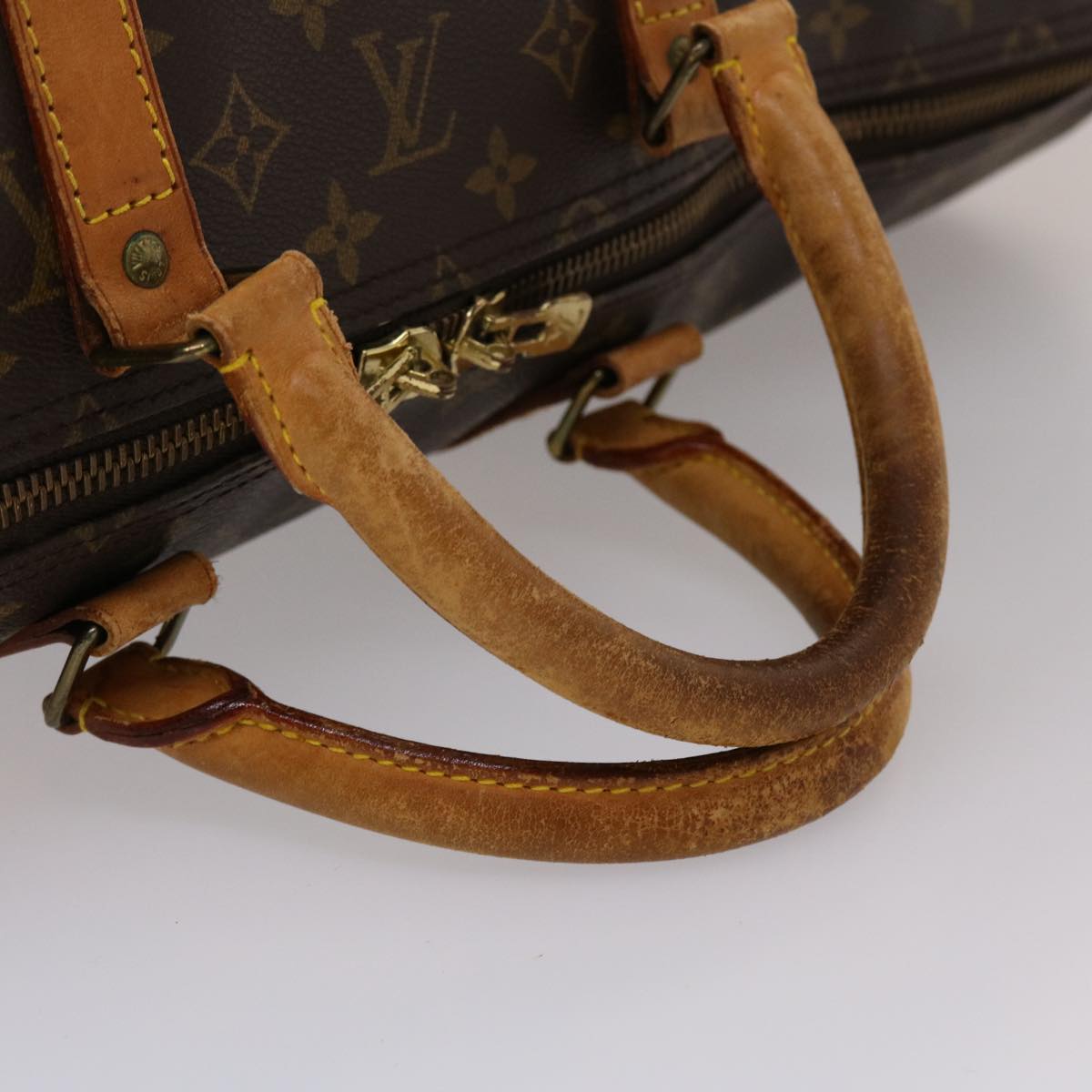 LOUIS VUITTON Monogram Keepall 55 Boston Bag M41424 LV Auth ki3066