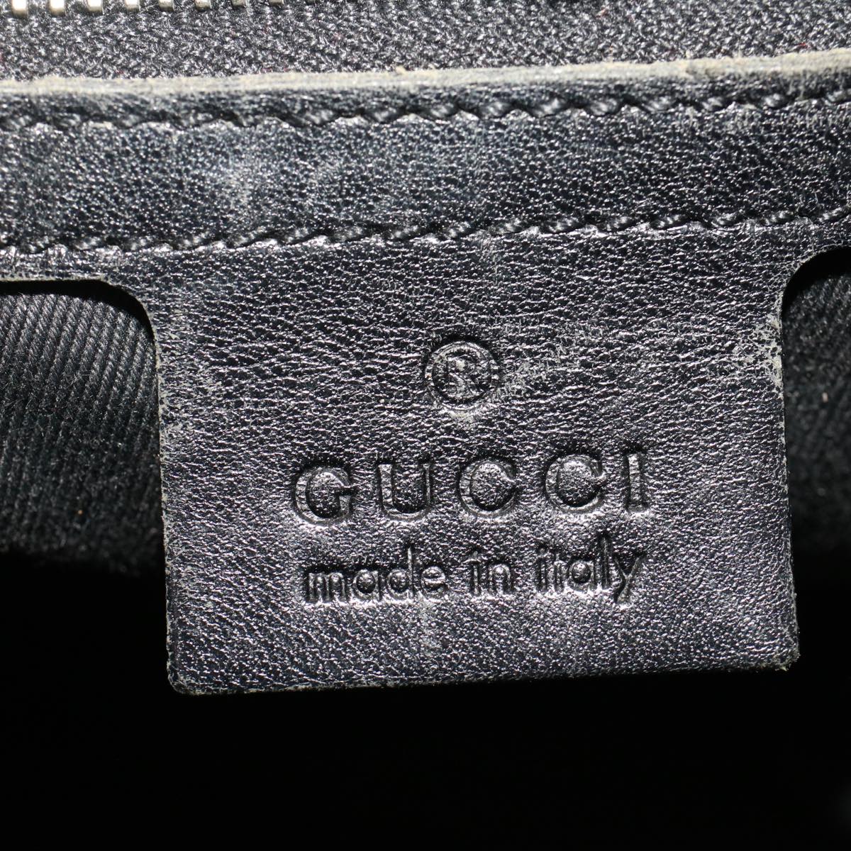 GUCCI GG Canvas Hand Bag Black 106251 Auth ki3185