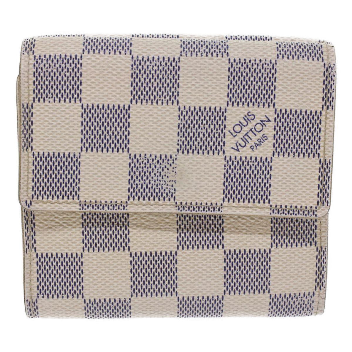 LOUIS VUITTON Damier Azur Portefeuille Elise Trifold Wallet N61733 Auth ki3214