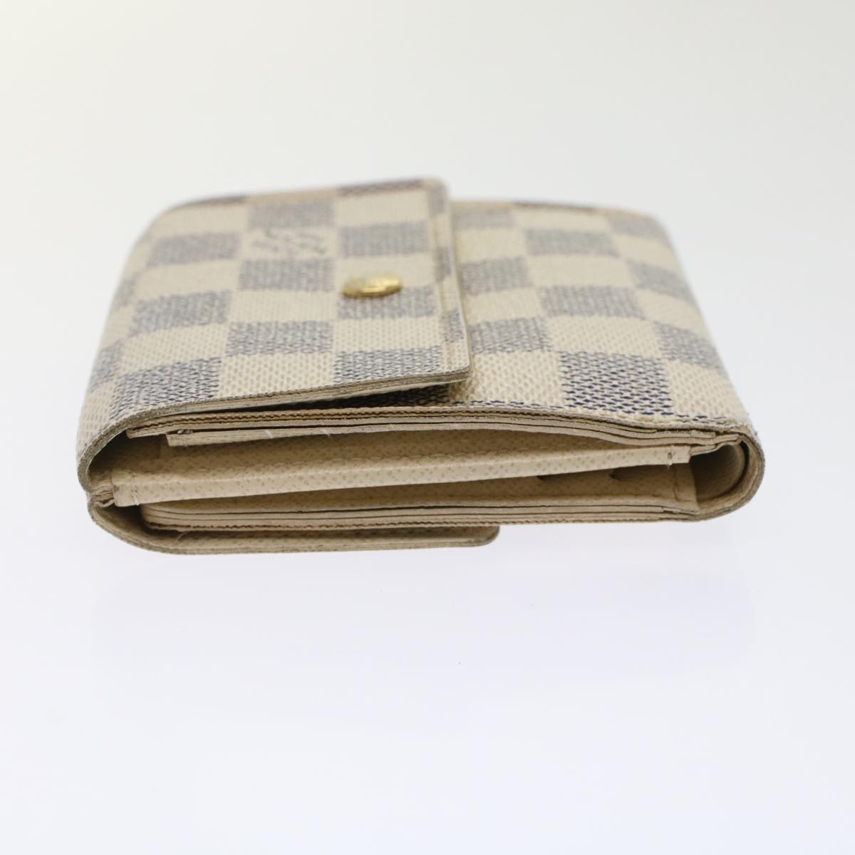 LOUIS VUITTON Damier Azur Portefeuille Elise Trifold Wallet N61733 Auth ki3214