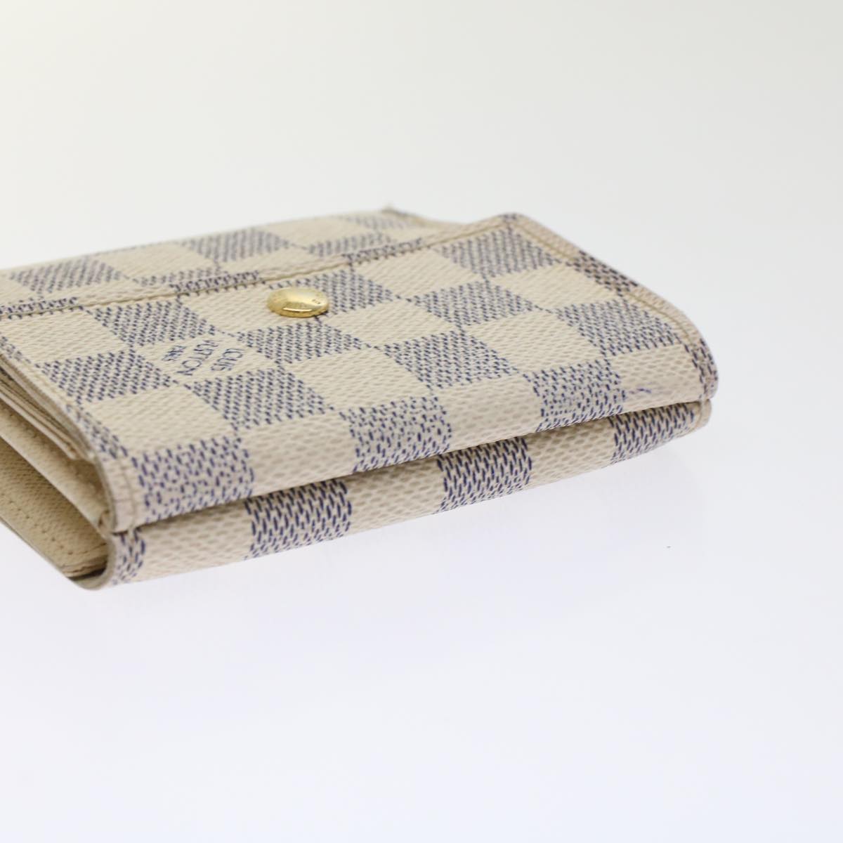 LOUIS VUITTON Damier Azur Portefeuille Elise Trifold Wallet N61733 Auth ki3214