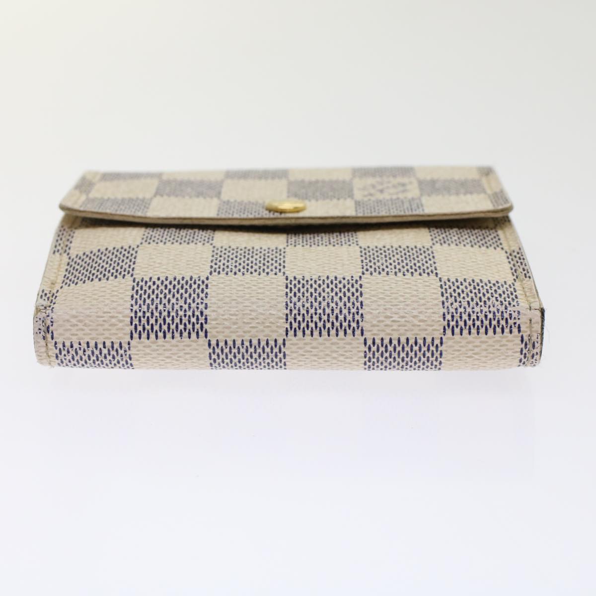 LOUIS VUITTON Damier Azur Portefeuille Elise Trifold Wallet N61733 Auth ki3214